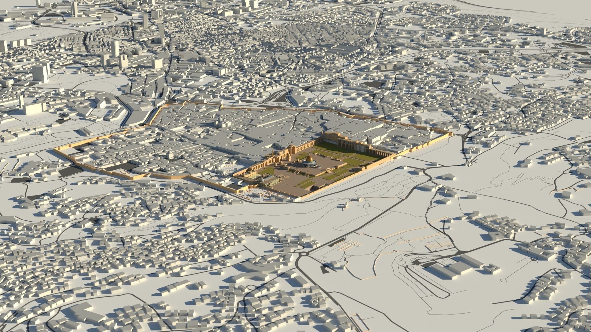 Al Aqsa Mosque Jerusalem  Low-poly 3D model_31