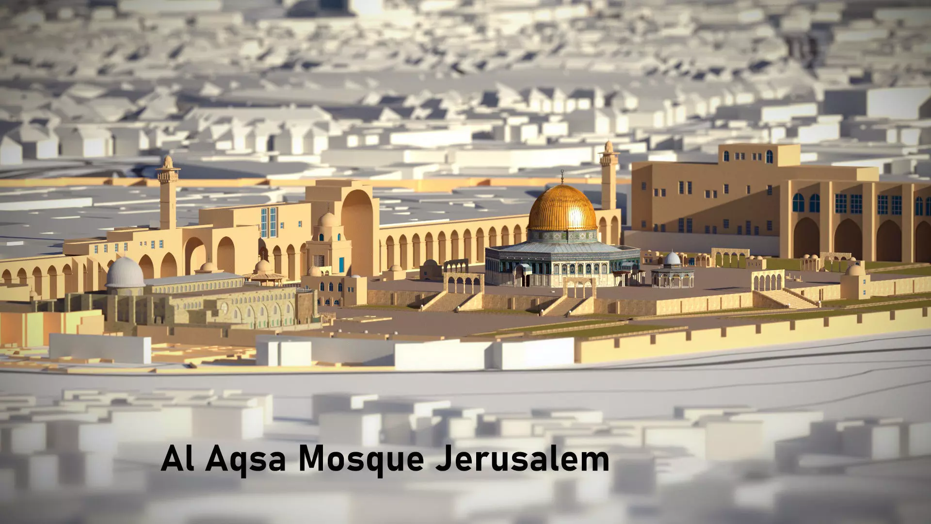 Al Aqsa Mosque Jerusalem  Low-poly 3D model_0