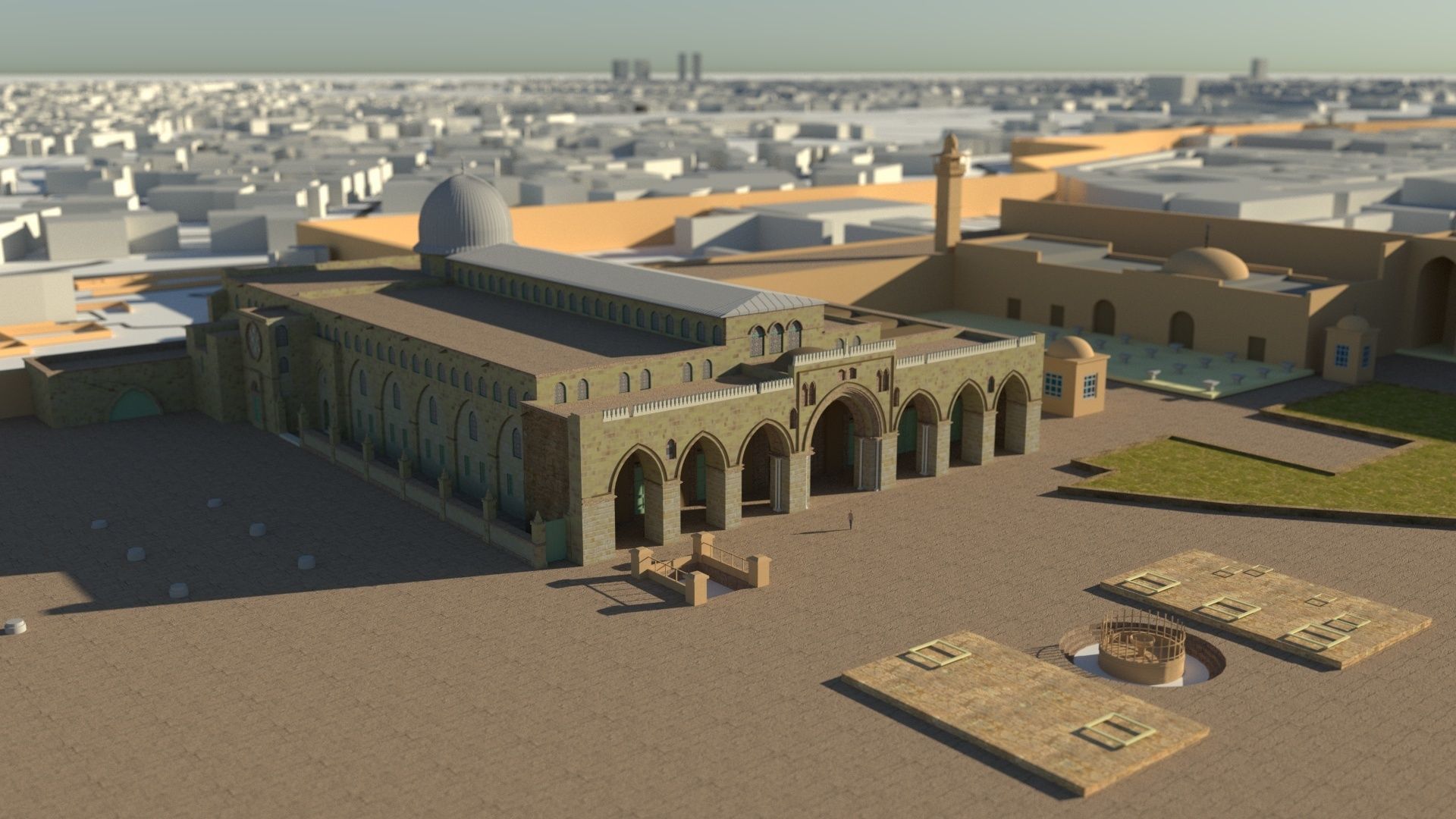 Al Aqsa Mosque Jerusalem  Low-poly 3D model_20