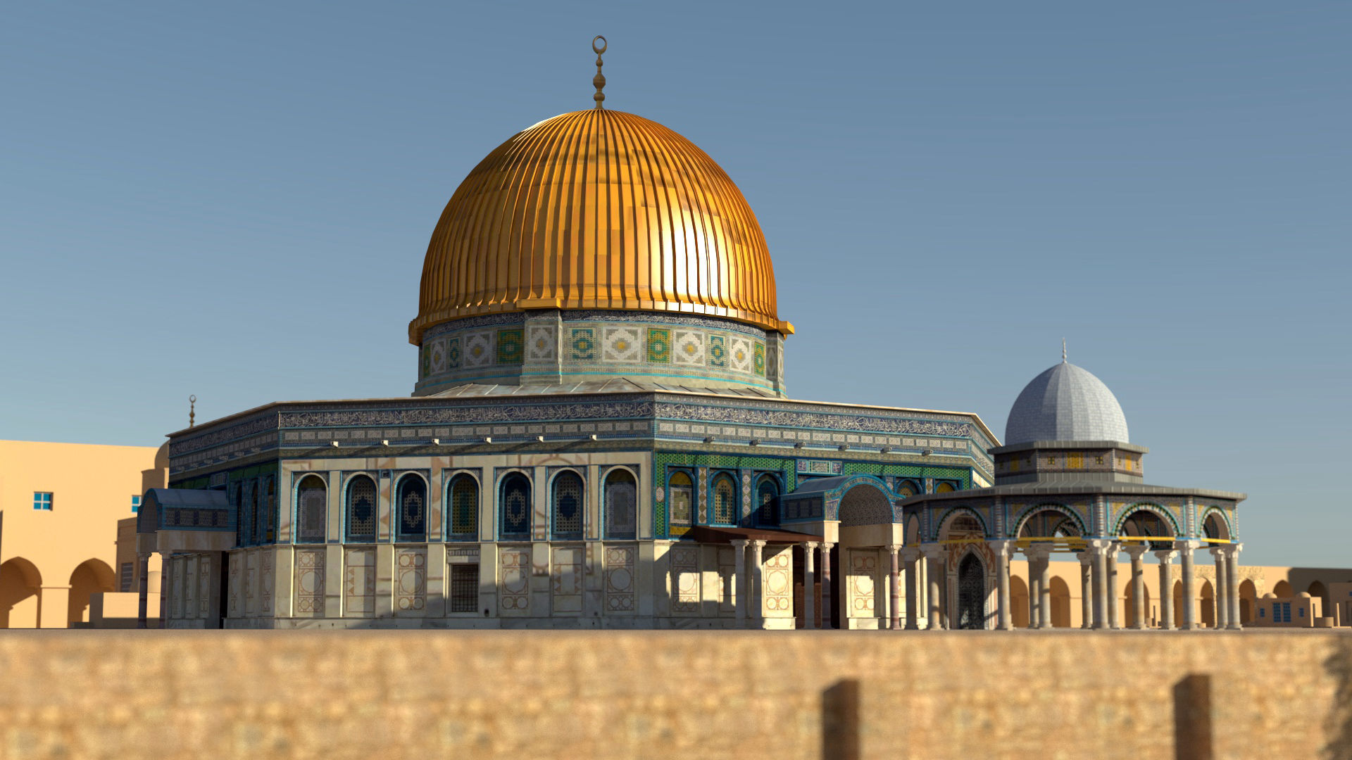 Al Aqsa Mosque Jerusalem  Low-poly 3D model_29