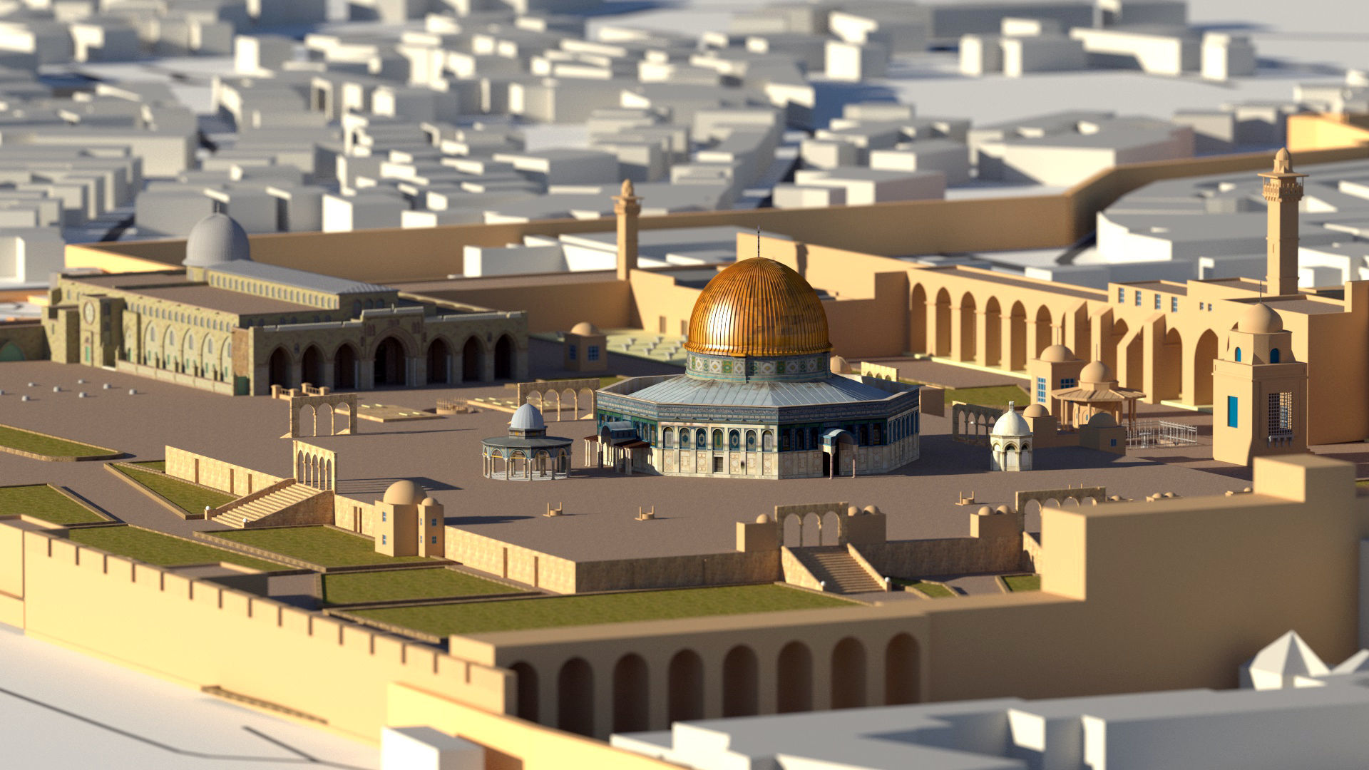 Al Aqsa Mosque Jerusalem  Low-poly 3D model_40