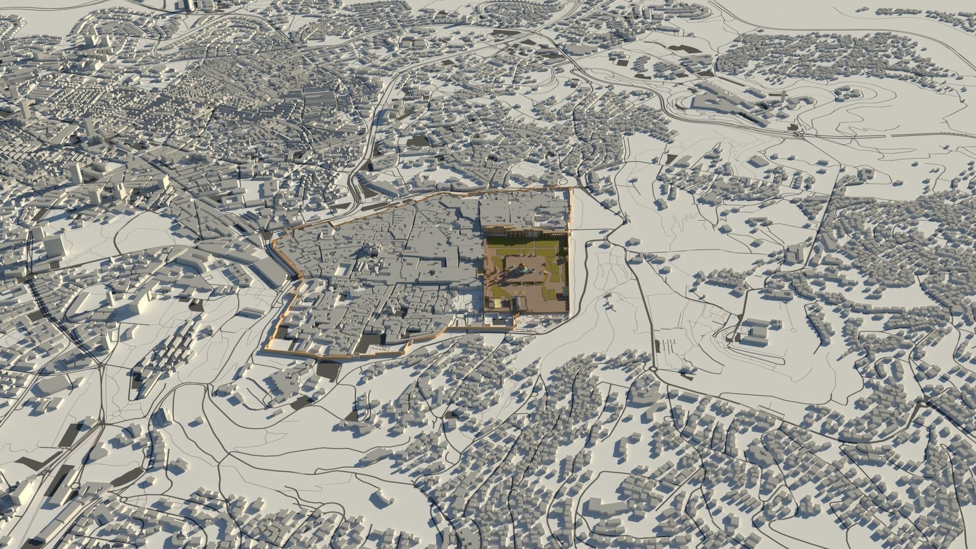 Al Aqsa Mosque Jerusalem  Low-poly 3D model_33