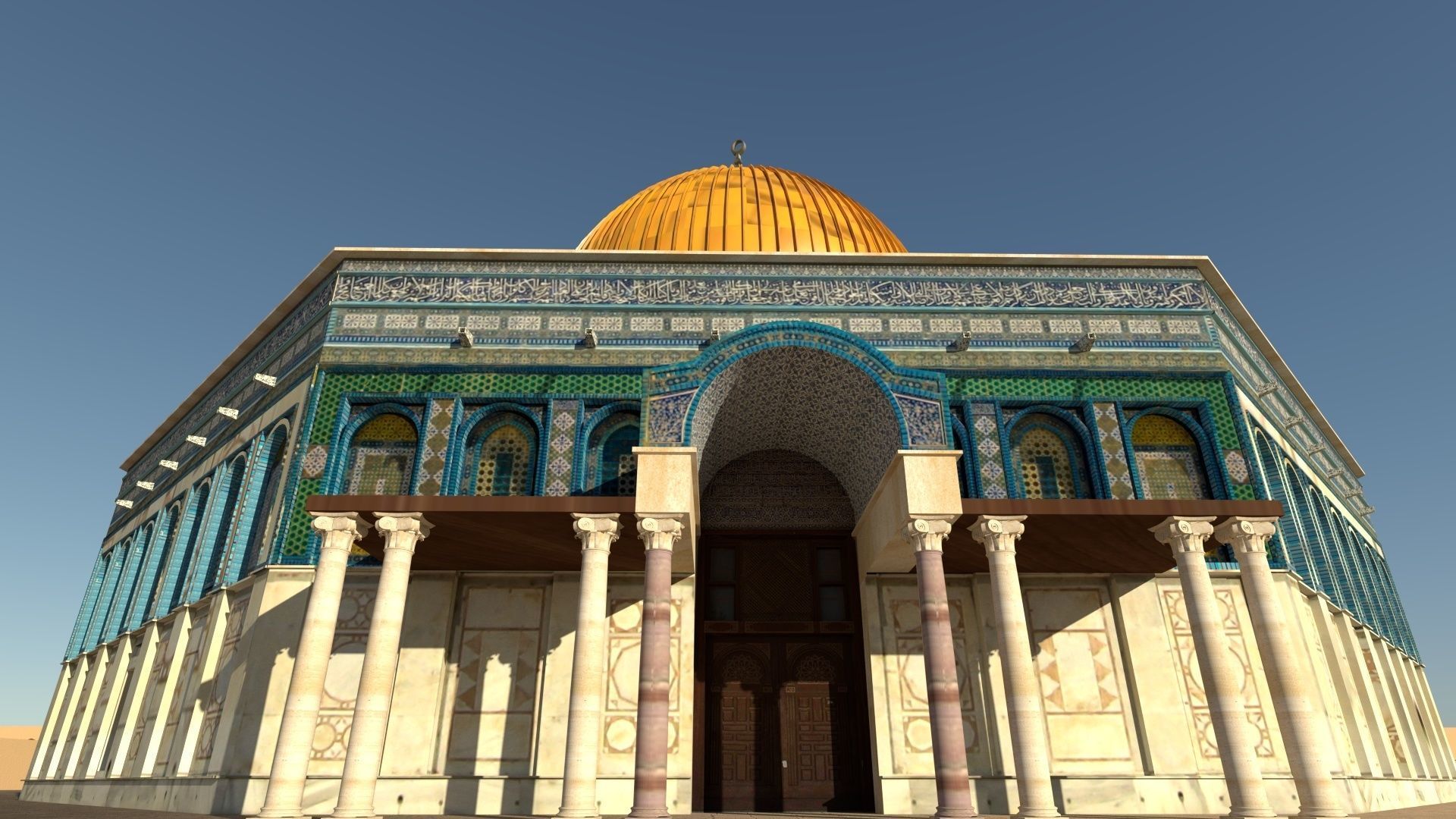 Al Aqsa Mosque Jerusalem  Low-poly 3D model_19