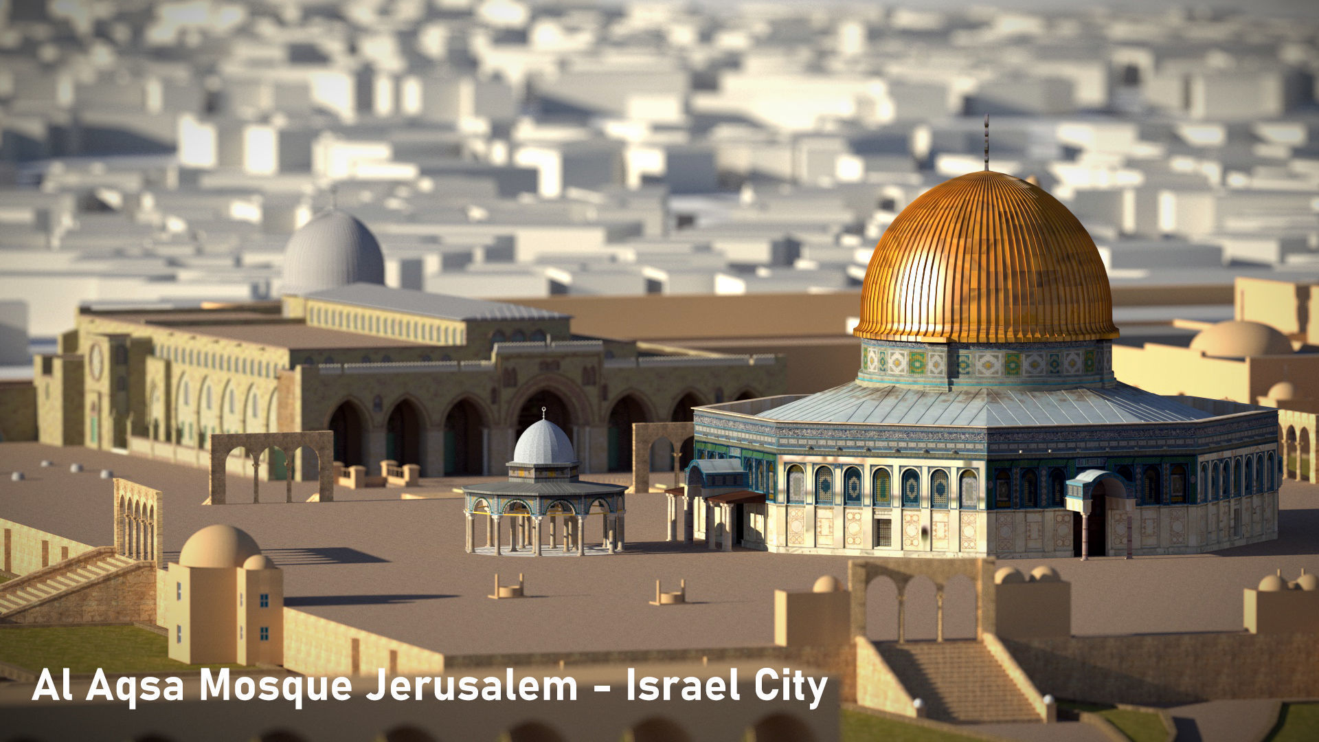 Al Aqsa Mosque Jerusalem  Low-poly 3D model_22