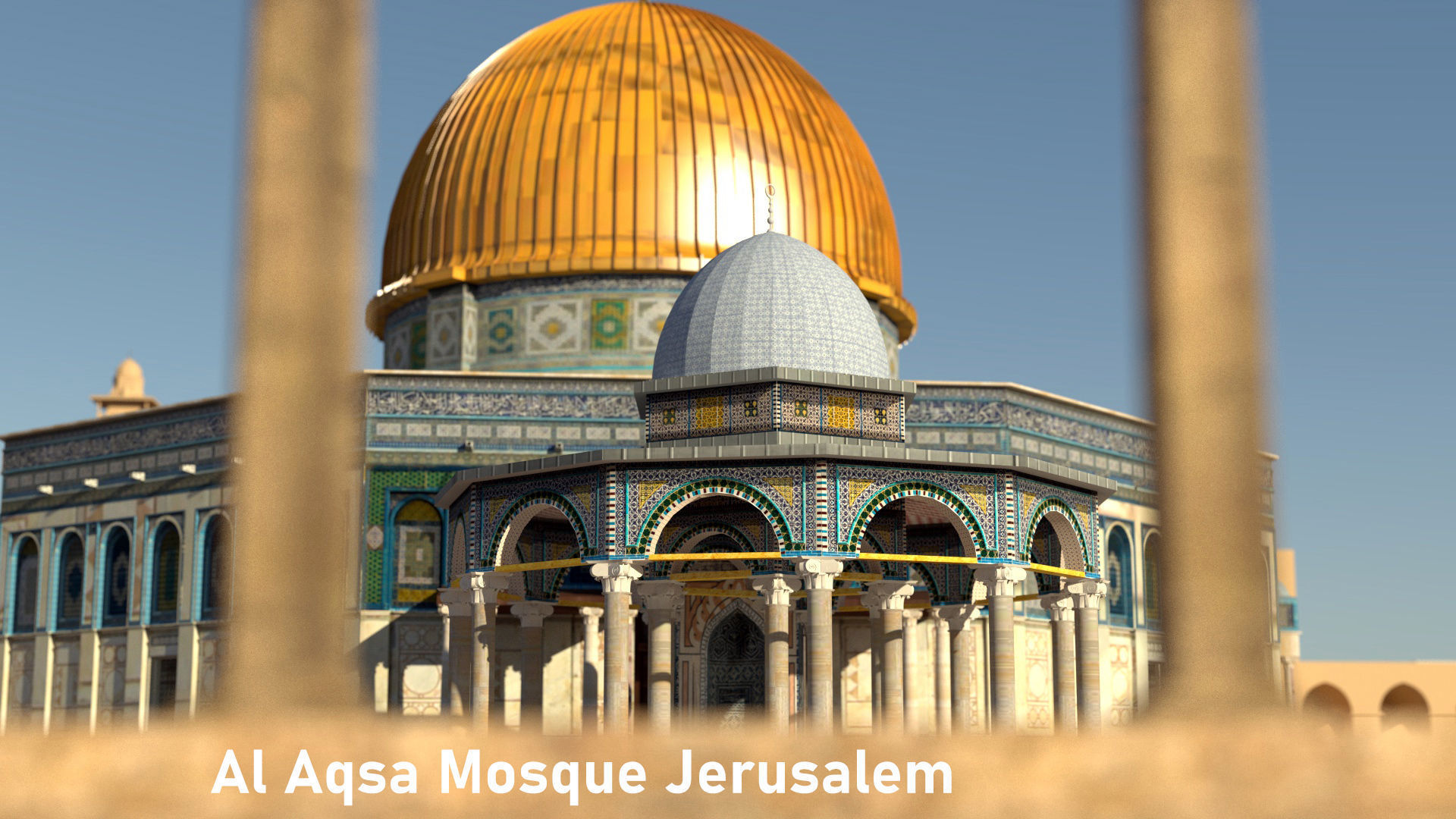 Al Aqsa Mosque Jerusalem  Low-poly 3D model_1