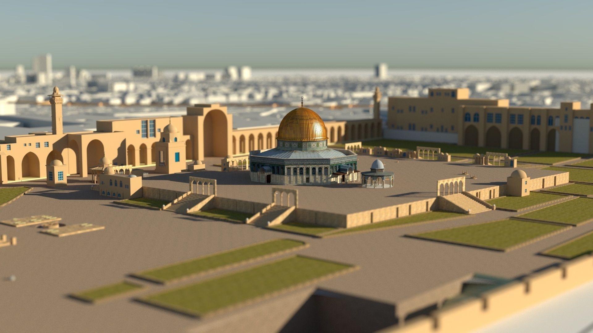 Al Aqsa Mosque Jerusalem  Low-poly 3D model_23