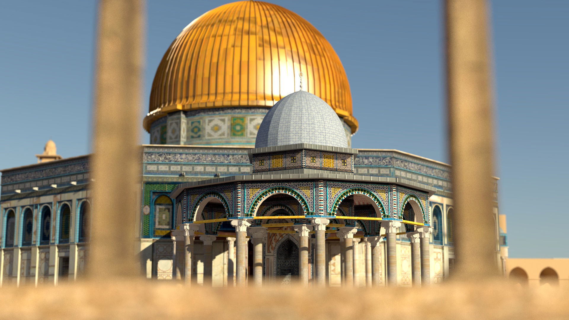 Al Aqsa Mosque Jerusalem  Low-poly 3D model_35