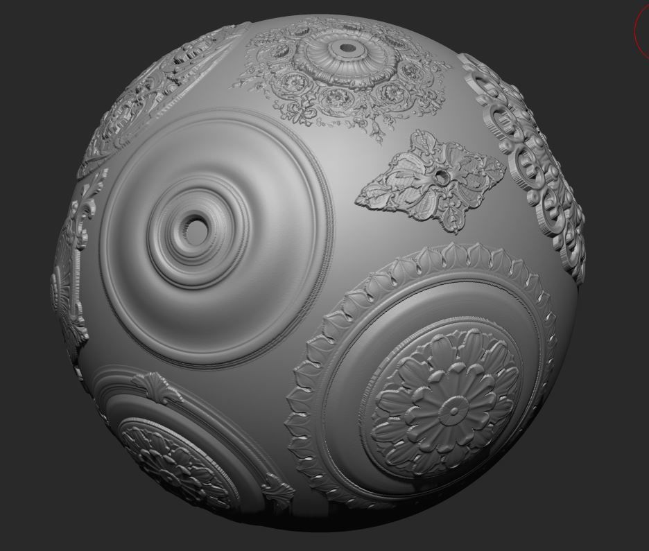 100 Ornament Alpha Brushes And Alphas  3D model_8