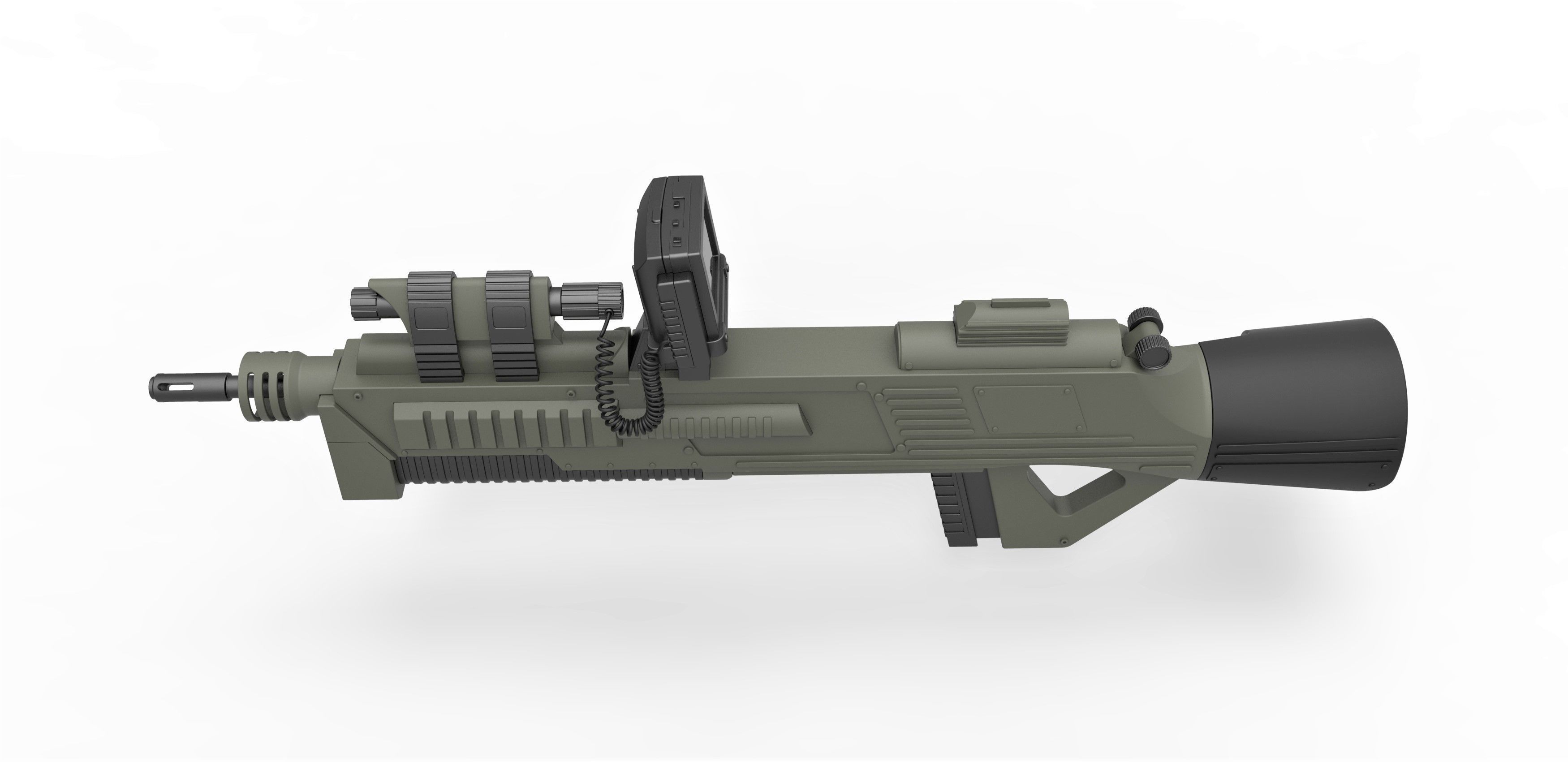 Rifle M-590 from Space Above and Beyond TV series 1995 3D model_7