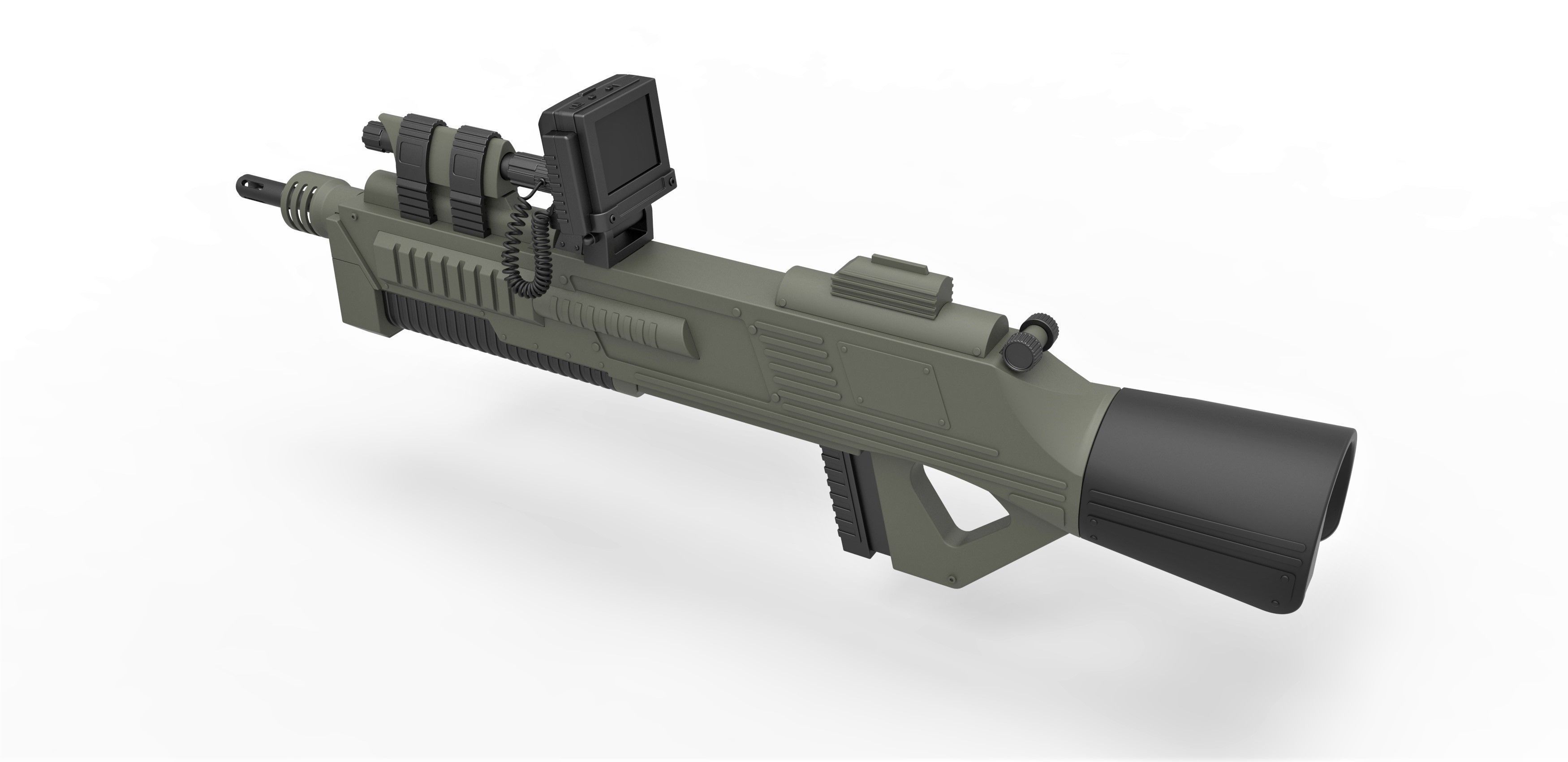 Rifle M-590 from Space Above and Beyond TV series 1995 3D model_9