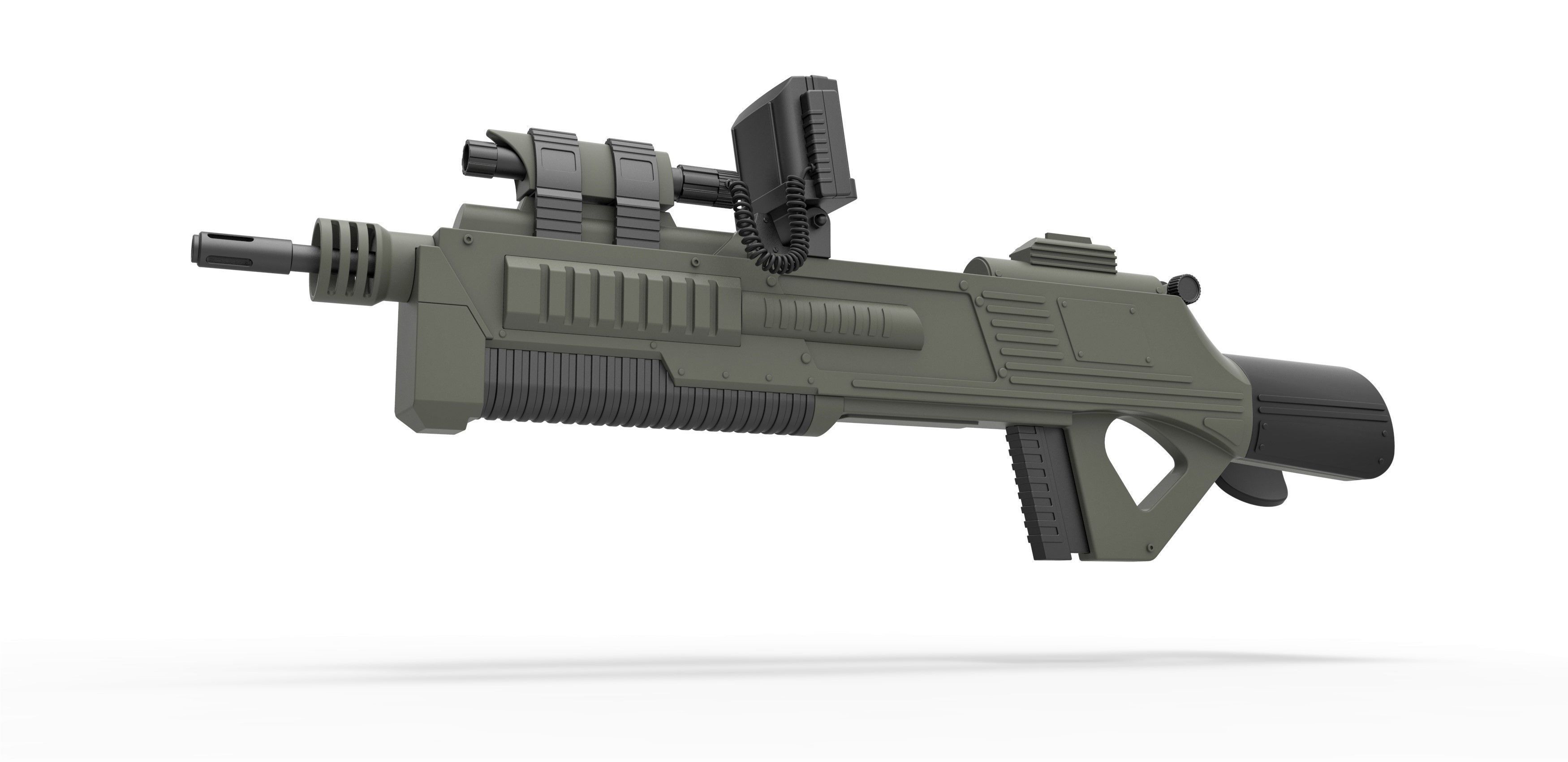 Rifle M-590 from Space Above and Beyond TV series 1995 3D model_2