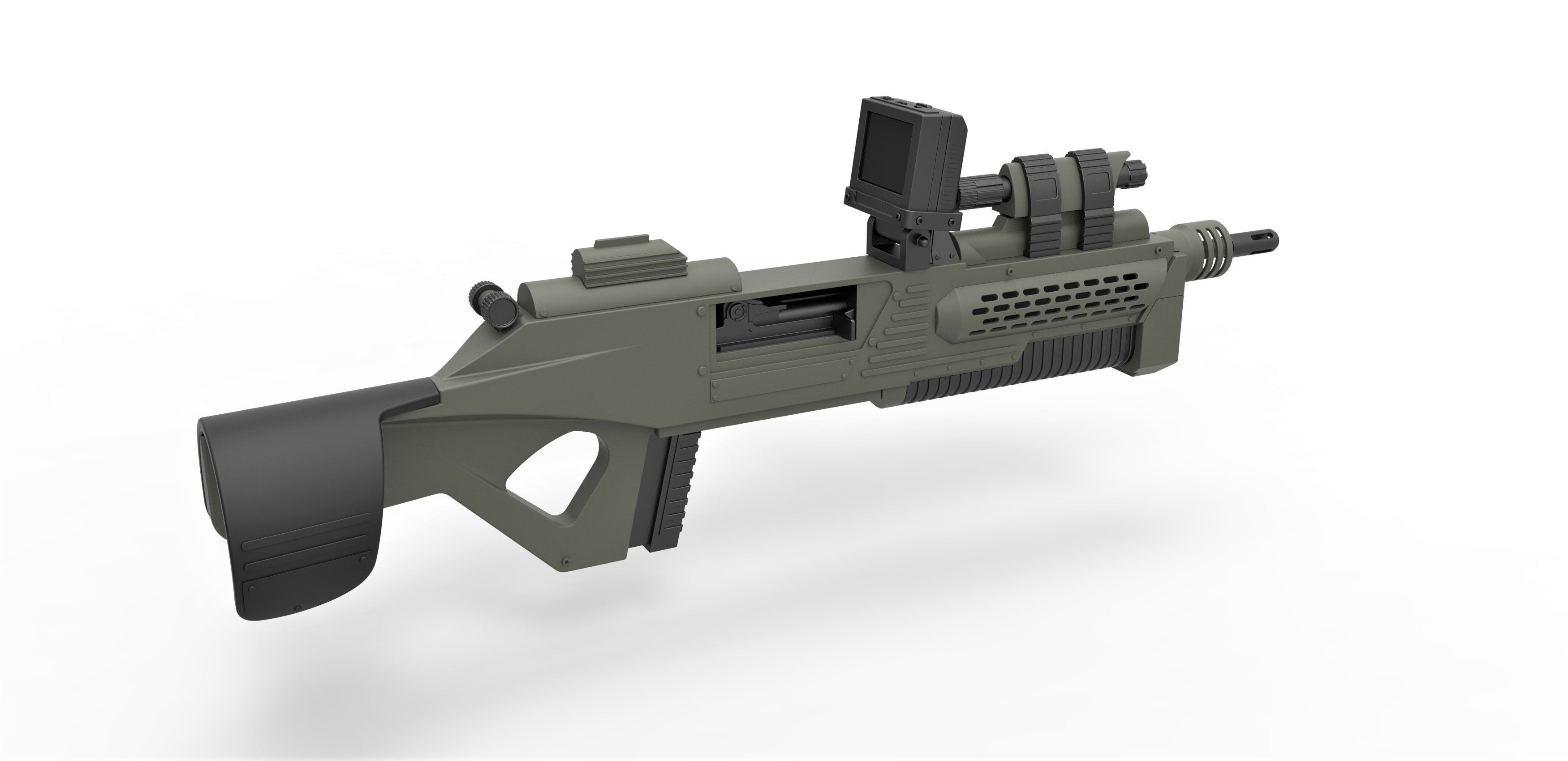 Rifle M-590 from Space Above and Beyond TV series 1995 3D model_12