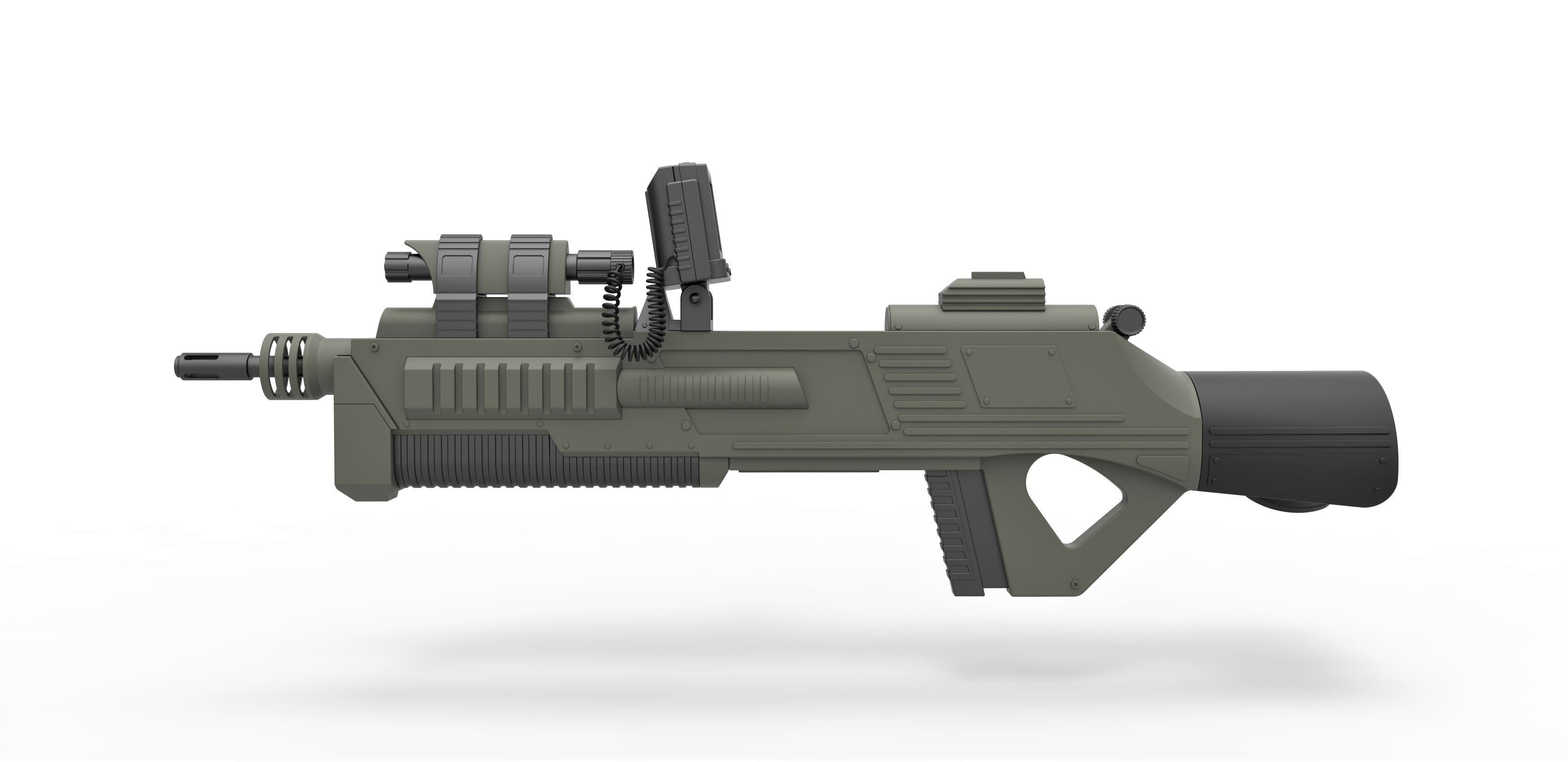 Rifle M-590 from Space Above and Beyond TV series 1995 3D model_6