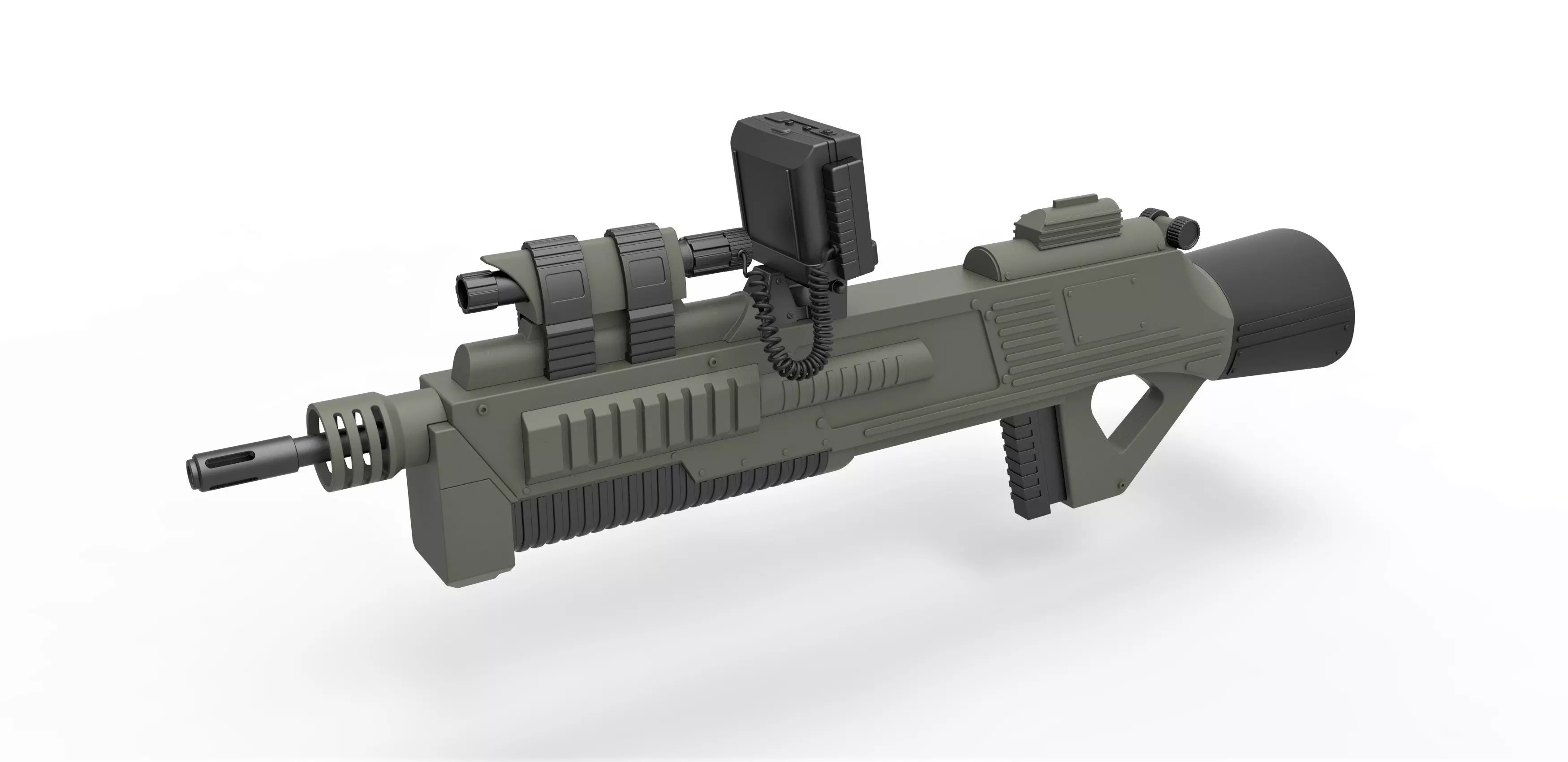 Rifle M-590 from Space Above and Beyond TV series 1995 3D model_0