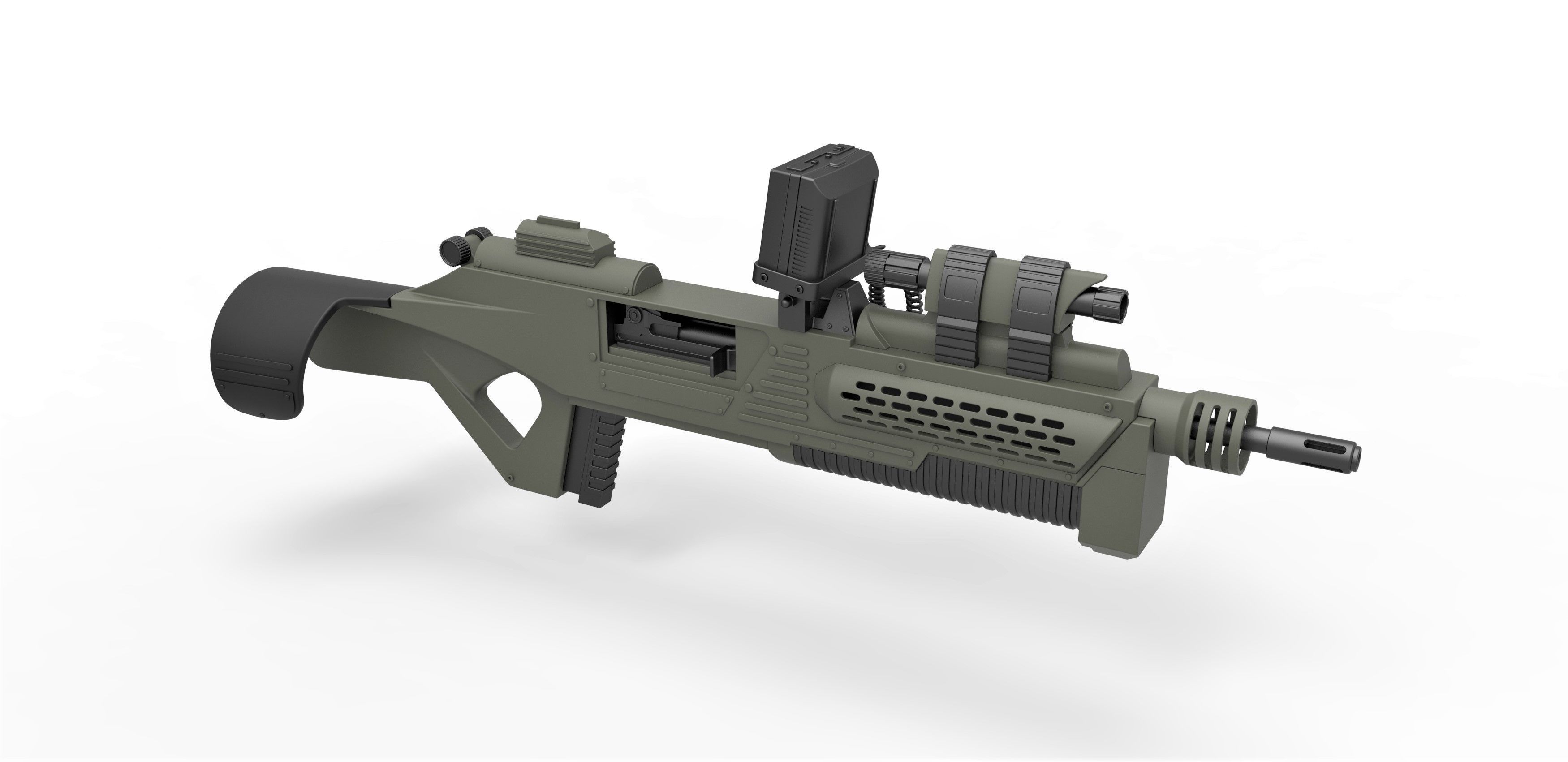 Rifle M-590 from Space Above and Beyond TV series 1995 3D model_14
