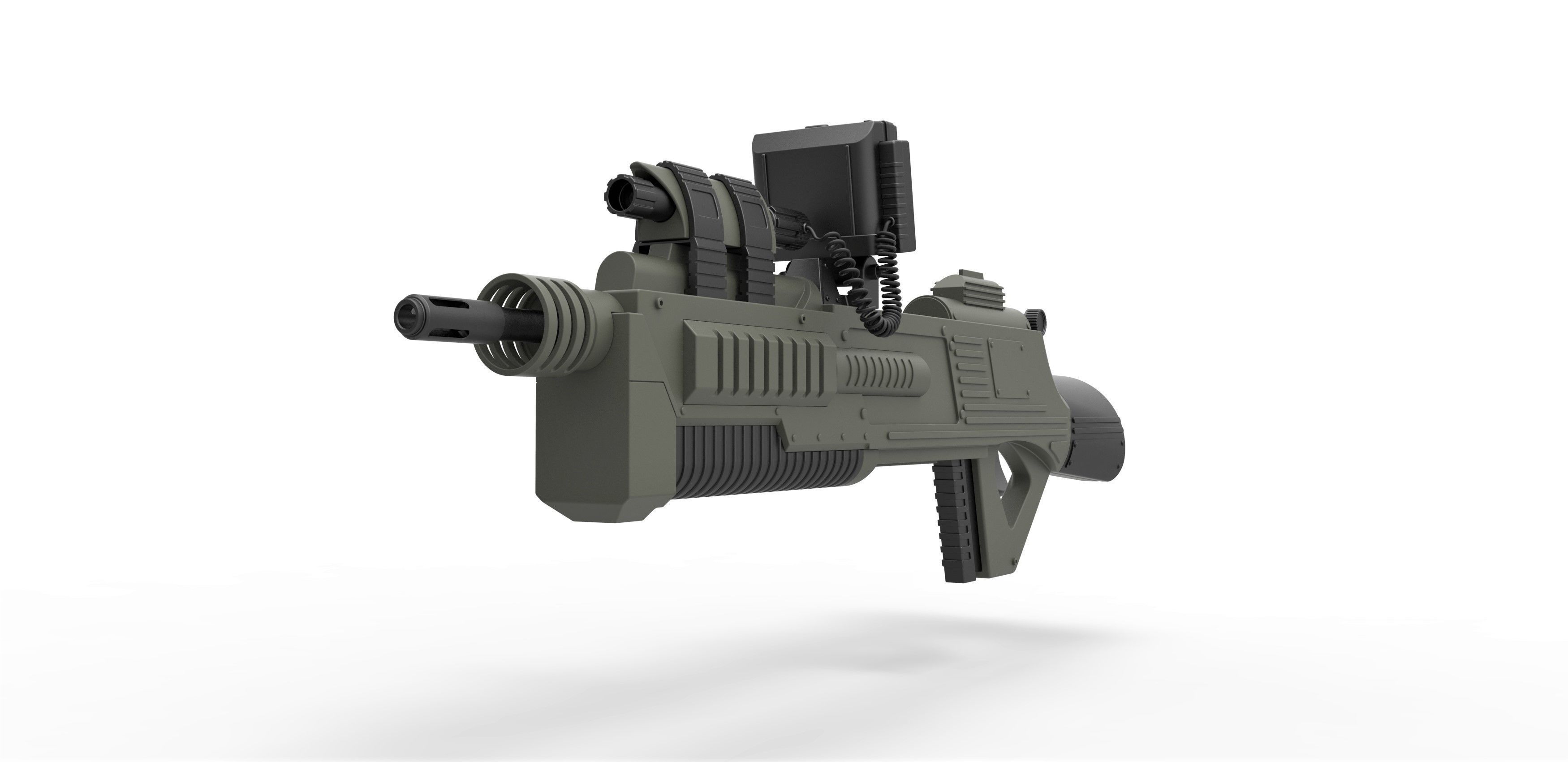 Rifle M-590 from Space Above and Beyond TV series 1995 3D model_4