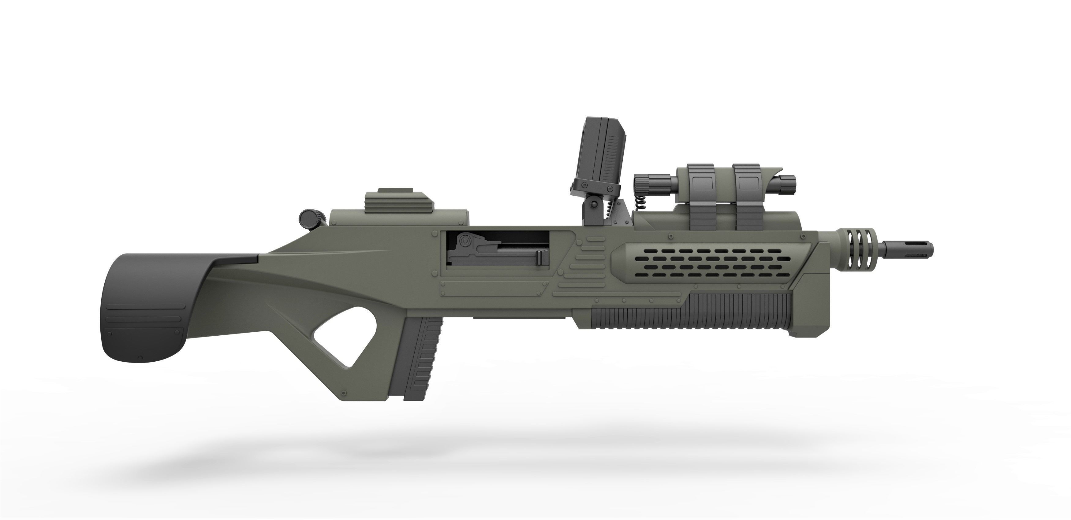 Rifle M-590 from Space Above and Beyond TV series 1995 3D model_13
