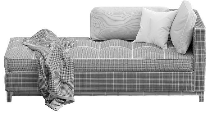Modern Chaise Lounge 3D model 4
