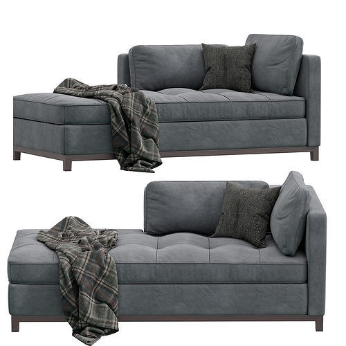 Modern Chaise Lounge 3D model 2