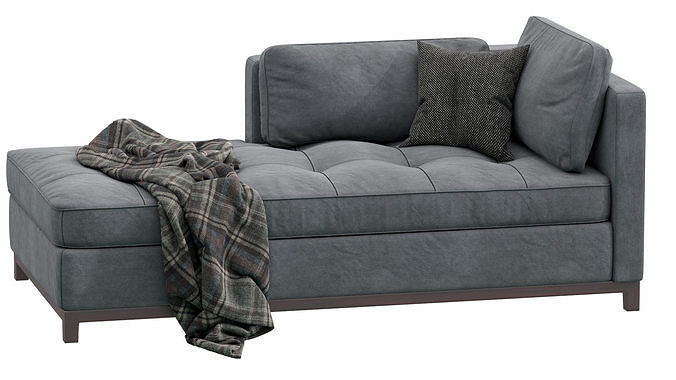 Modern Chaise Lounge 3D model 7