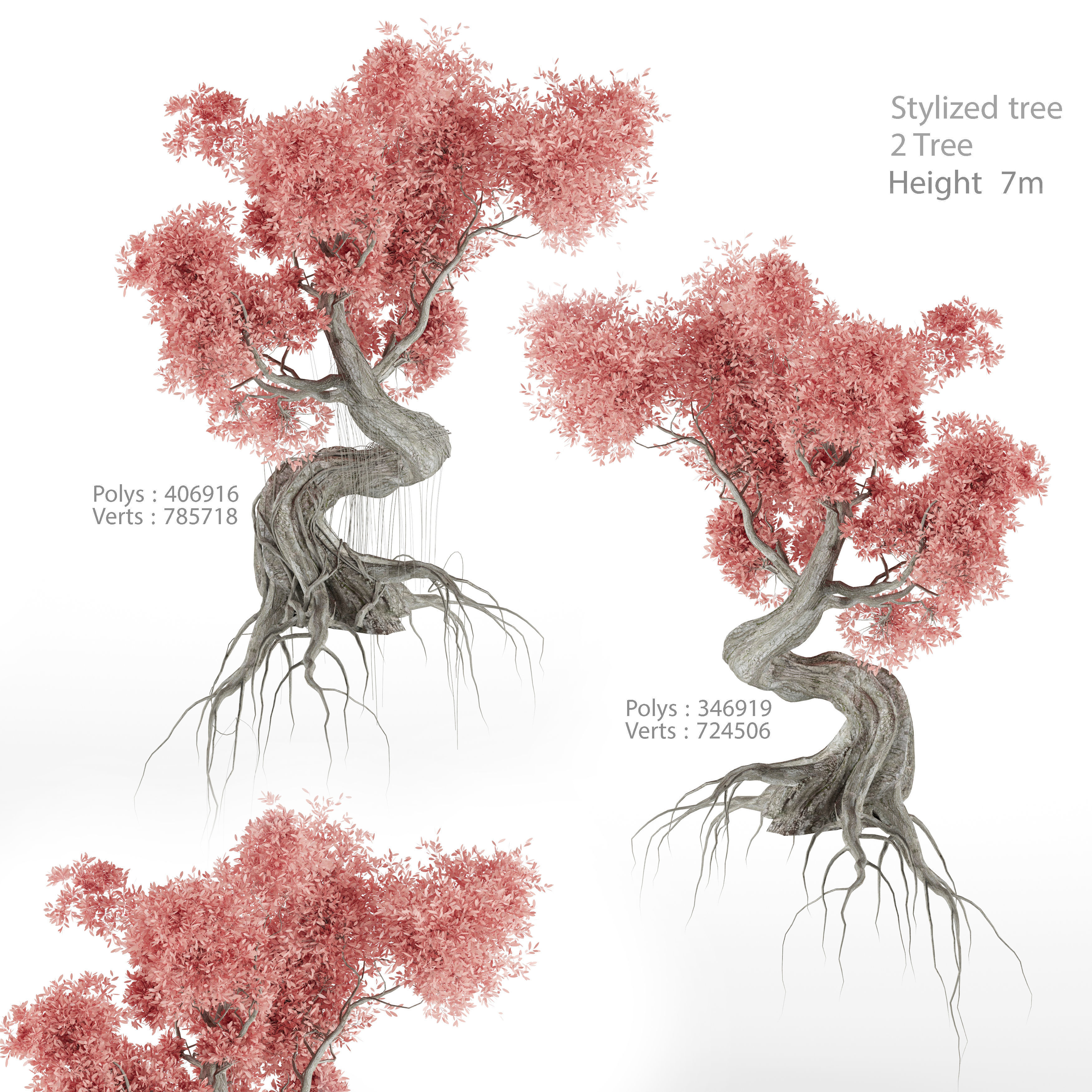 Stylized Tree 3D model_3