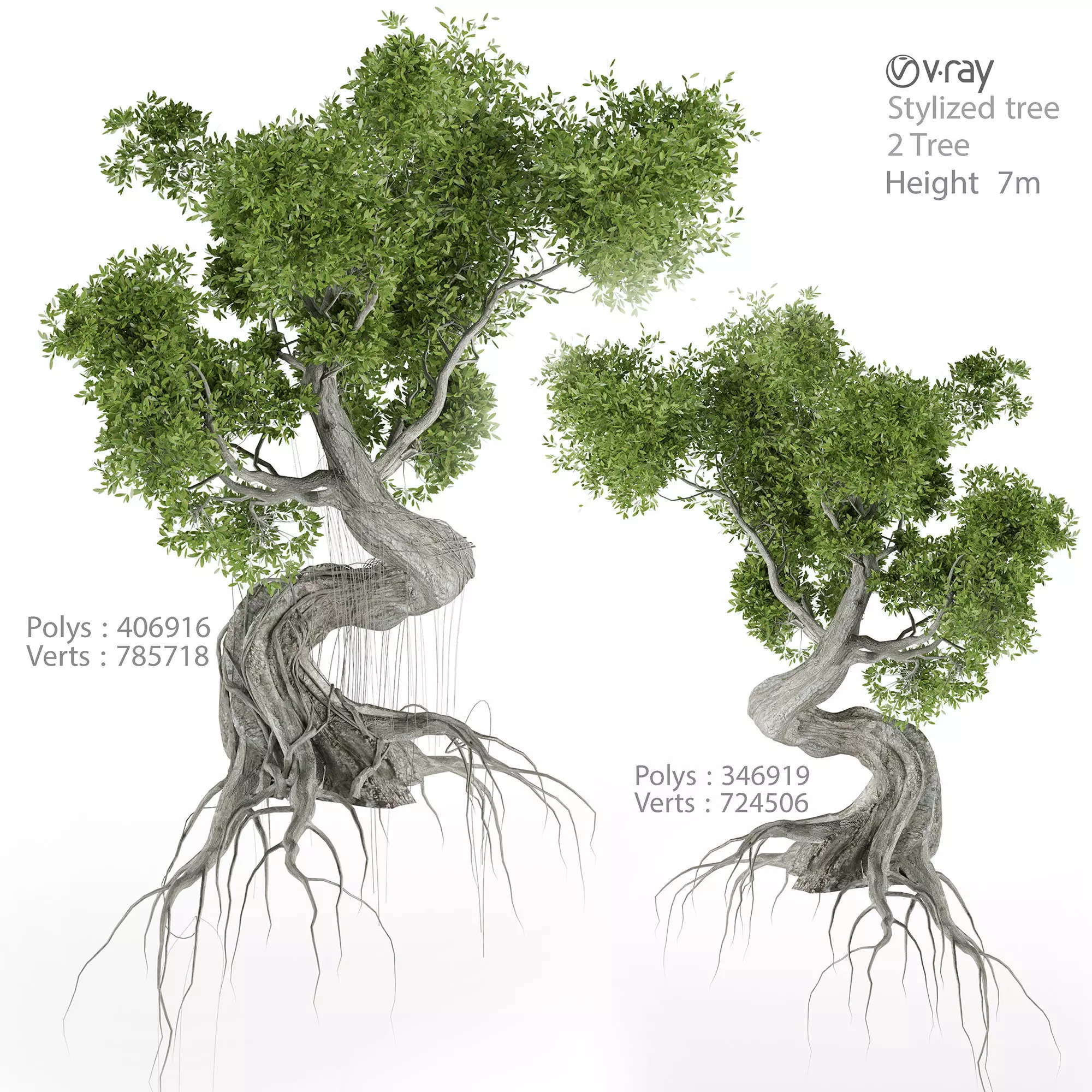 Stylized Tree 3D model_0