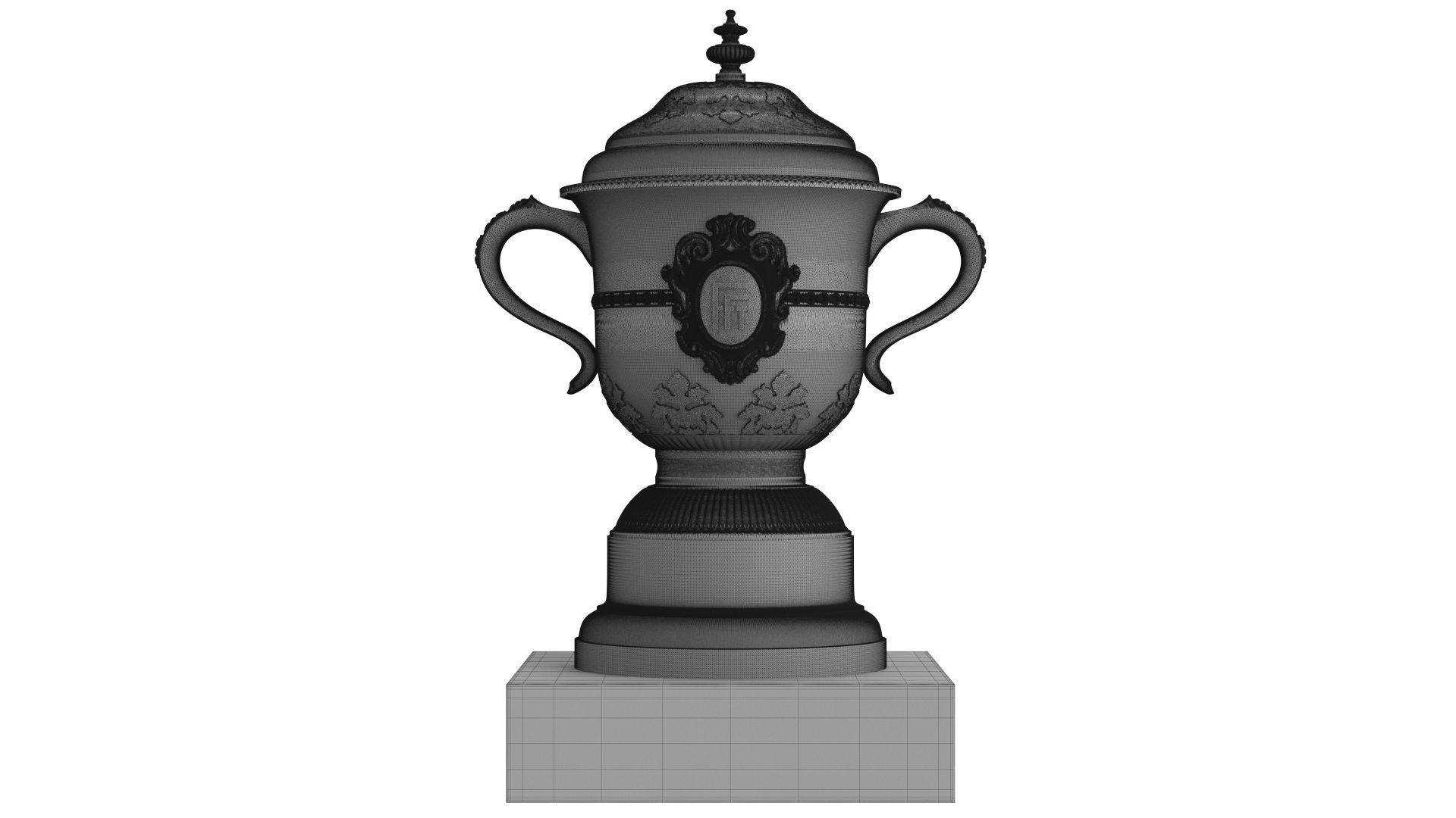 Roland Garros Trophy Suzanne Lenglen Cup 3D model_10