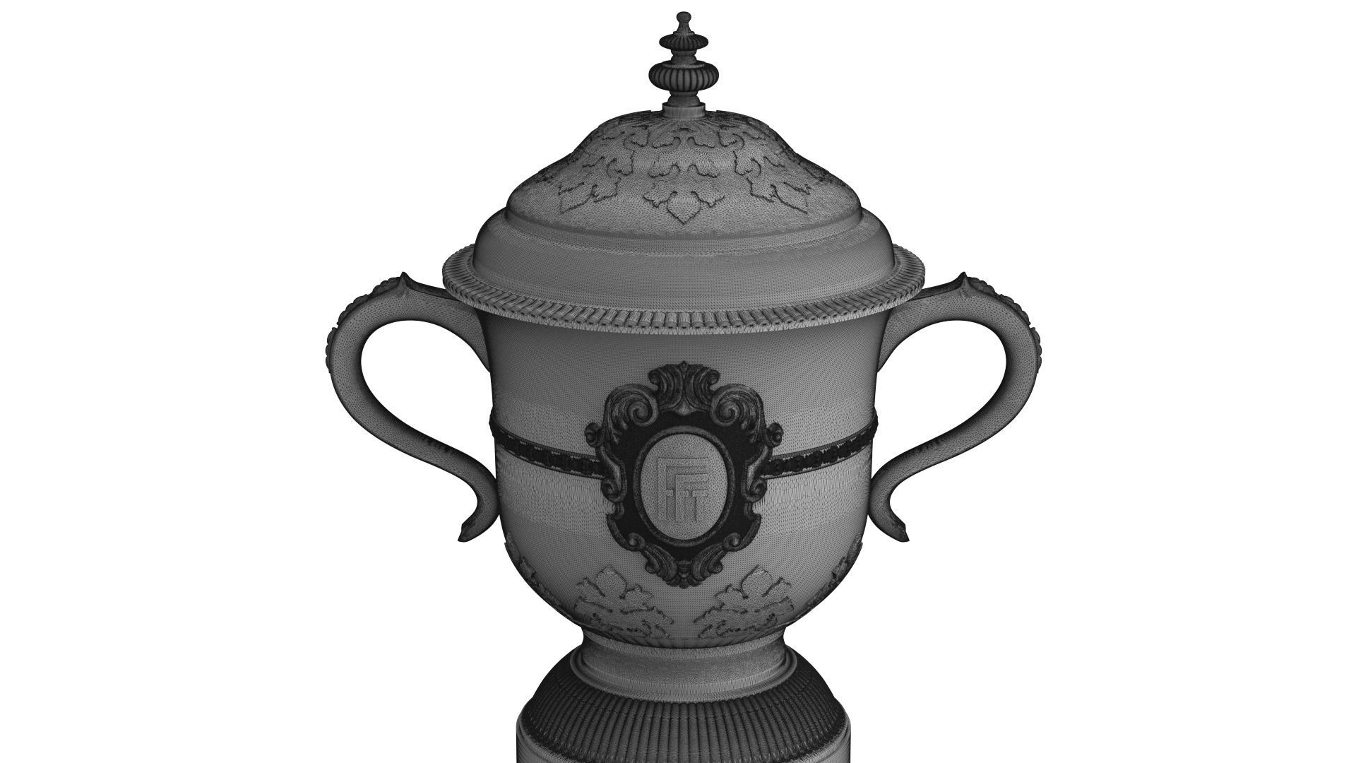 Roland Garros Trophy Suzanne Lenglen Cup 3D model_12