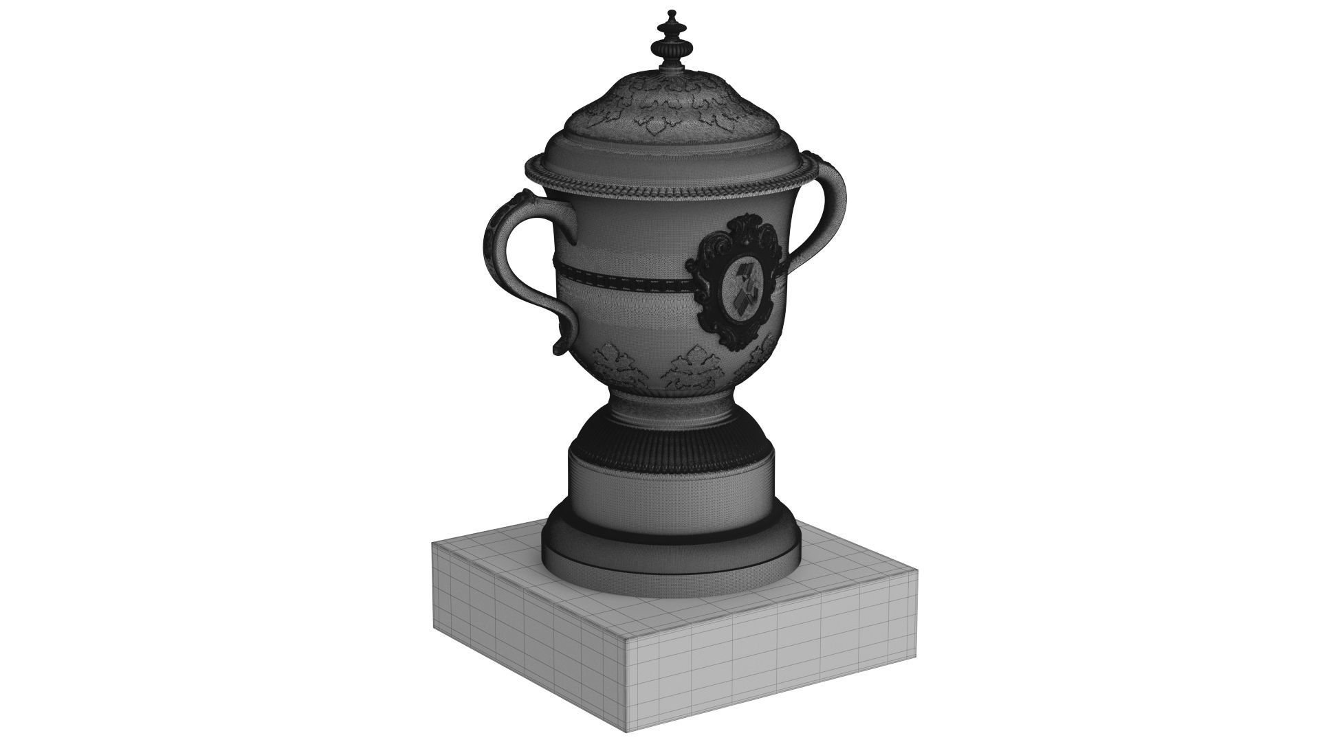Roland Garros Trophy Suzanne Lenglen Cup 3D model_11