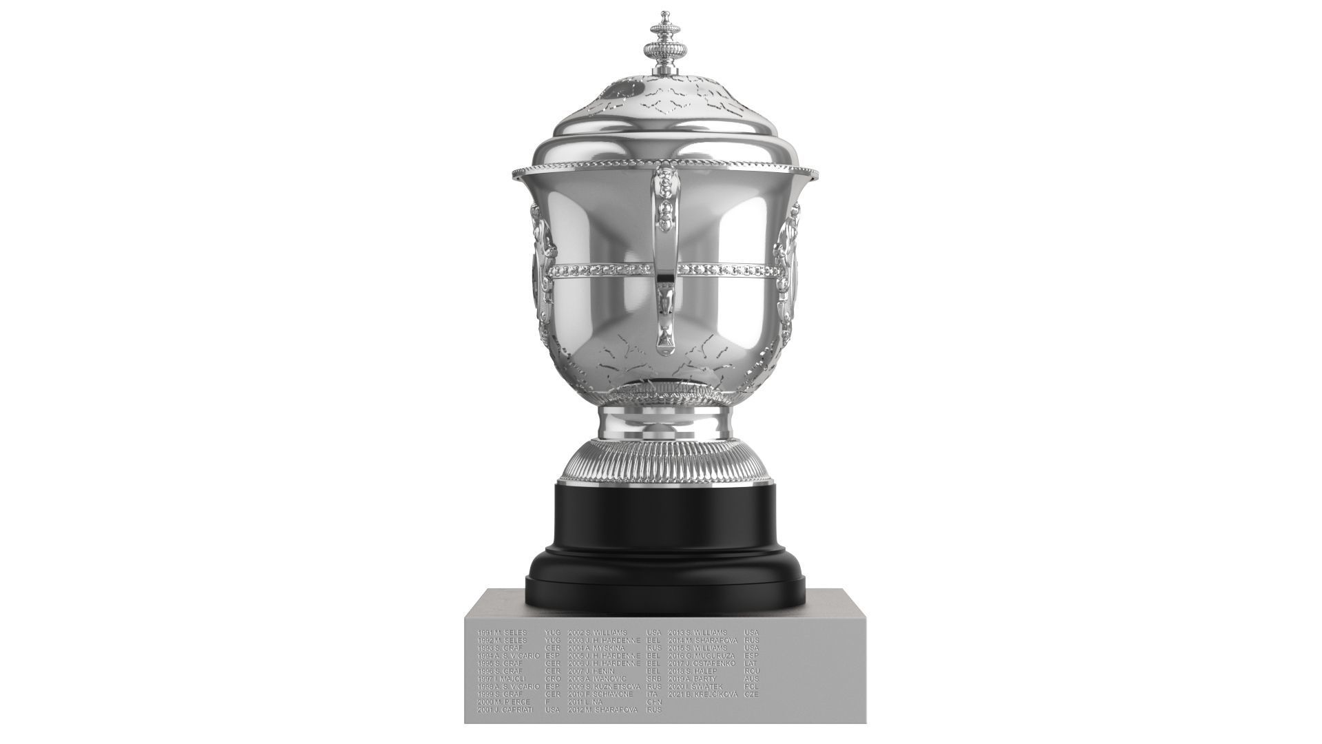 Roland Garros Trophy Suzanne Lenglen Cup 3D model_6