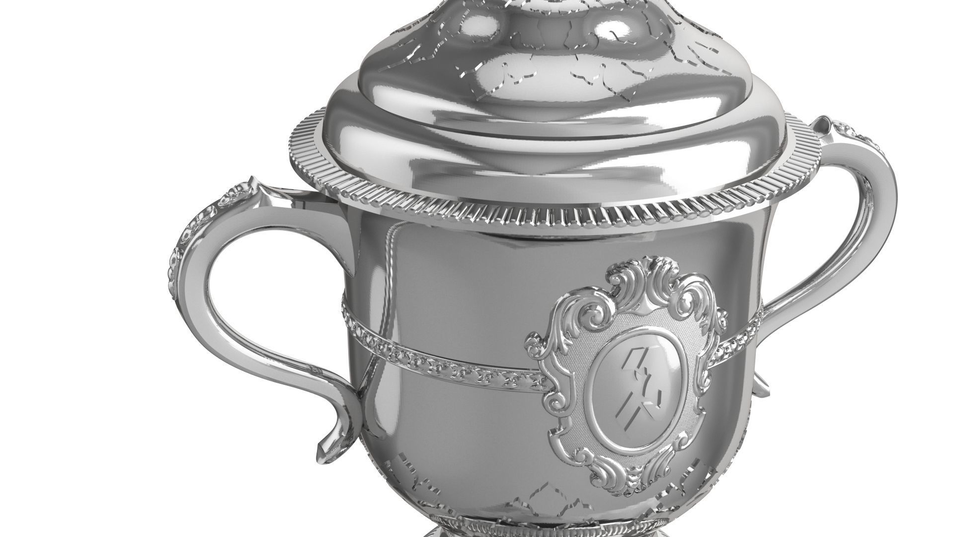 Roland Garros Trophy Suzanne Lenglen Cup 3D model_9