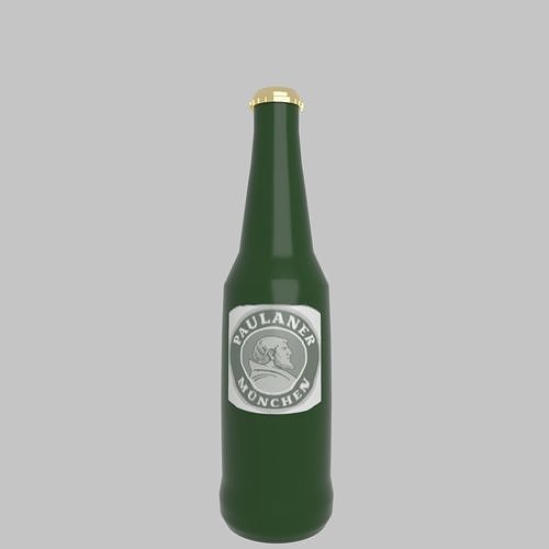 Beer bottle Low-poly 3D model
