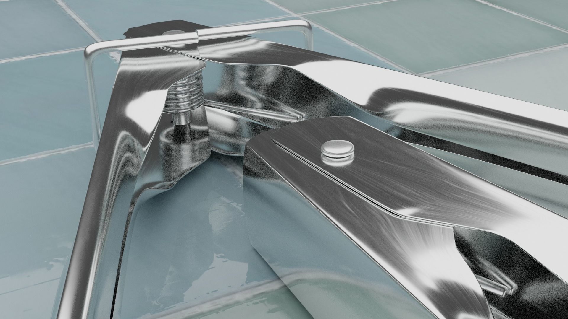 Silicone tongs Free 3D model_1