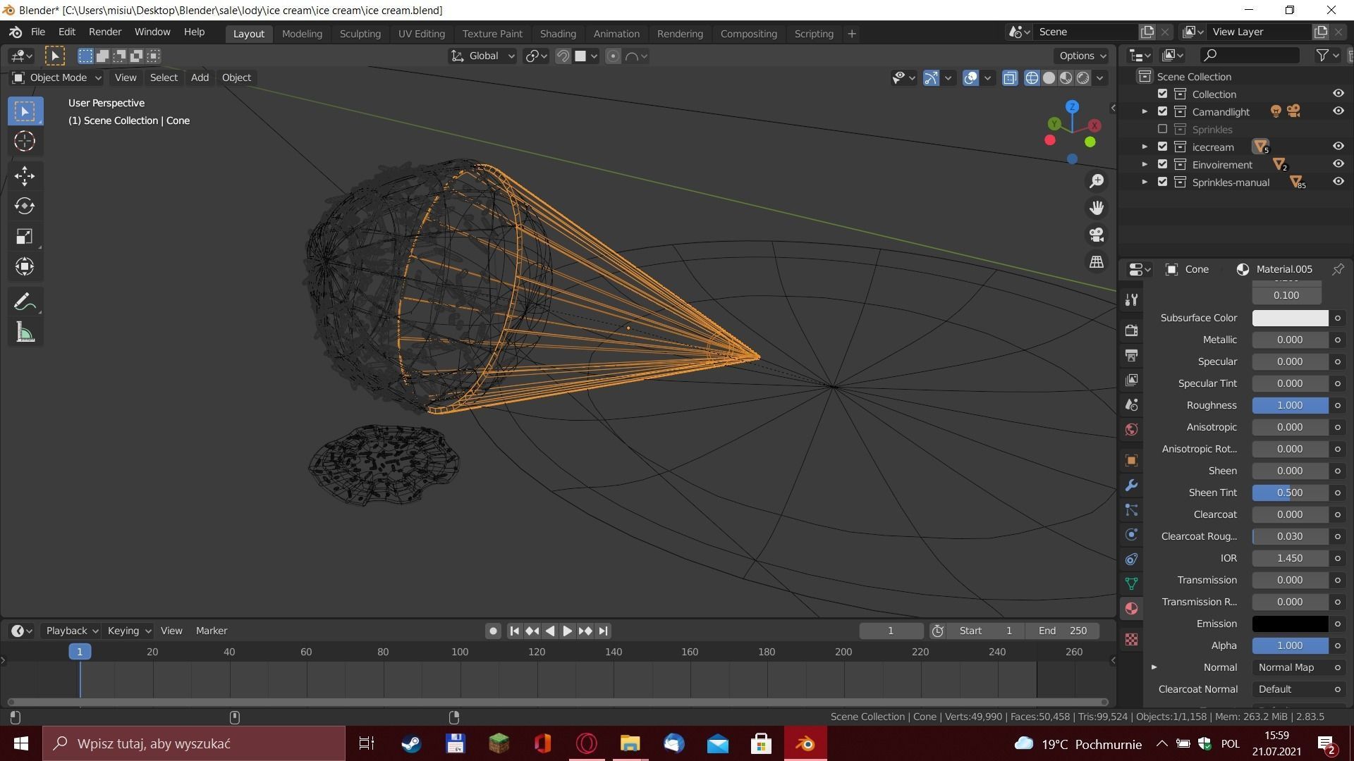 Ice cream 3D model_1