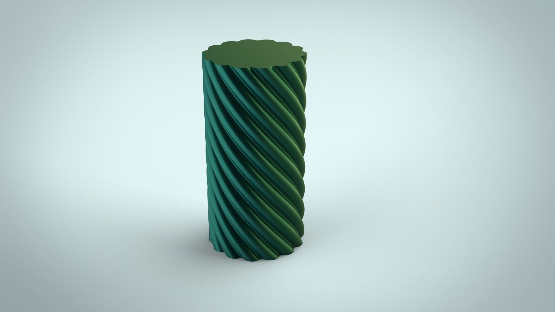Spiral candle silicone mold 3D print model_2