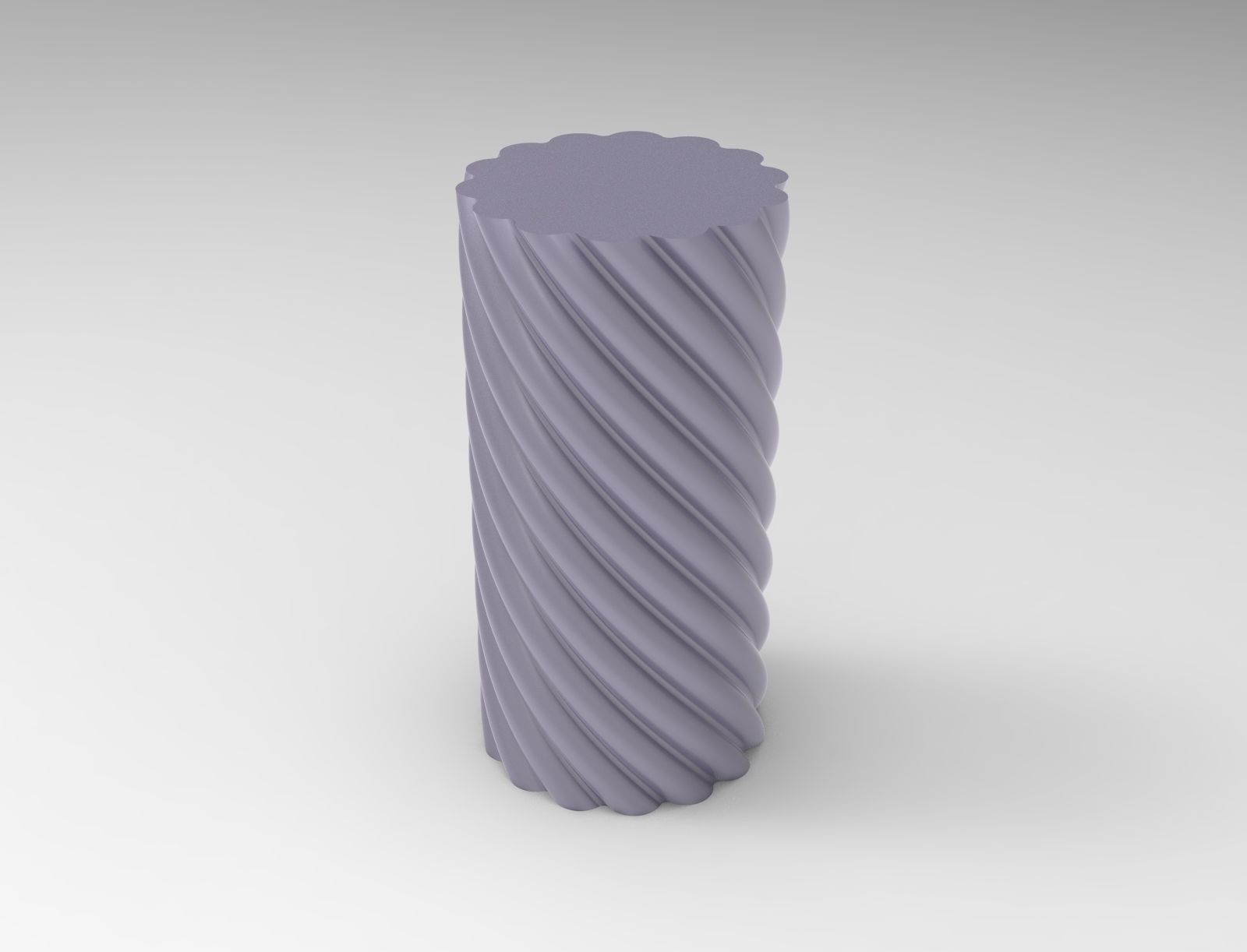 Spiral candle silicone mold 3D print model_3