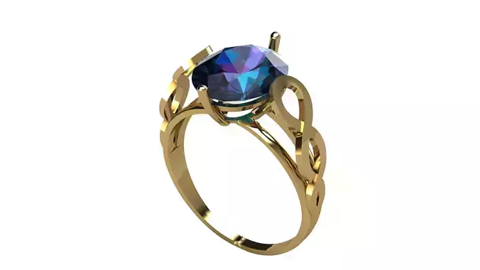 Ring with diamonds und2029 3D print model