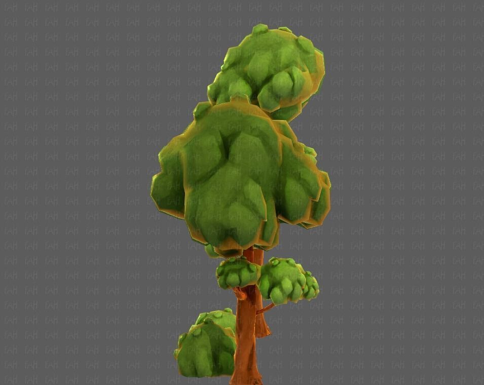 Trees Cartoon V09 Low-poly 3D model_23