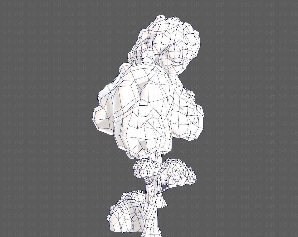 Trees Cartoon V09 Low-poly 3D model_31