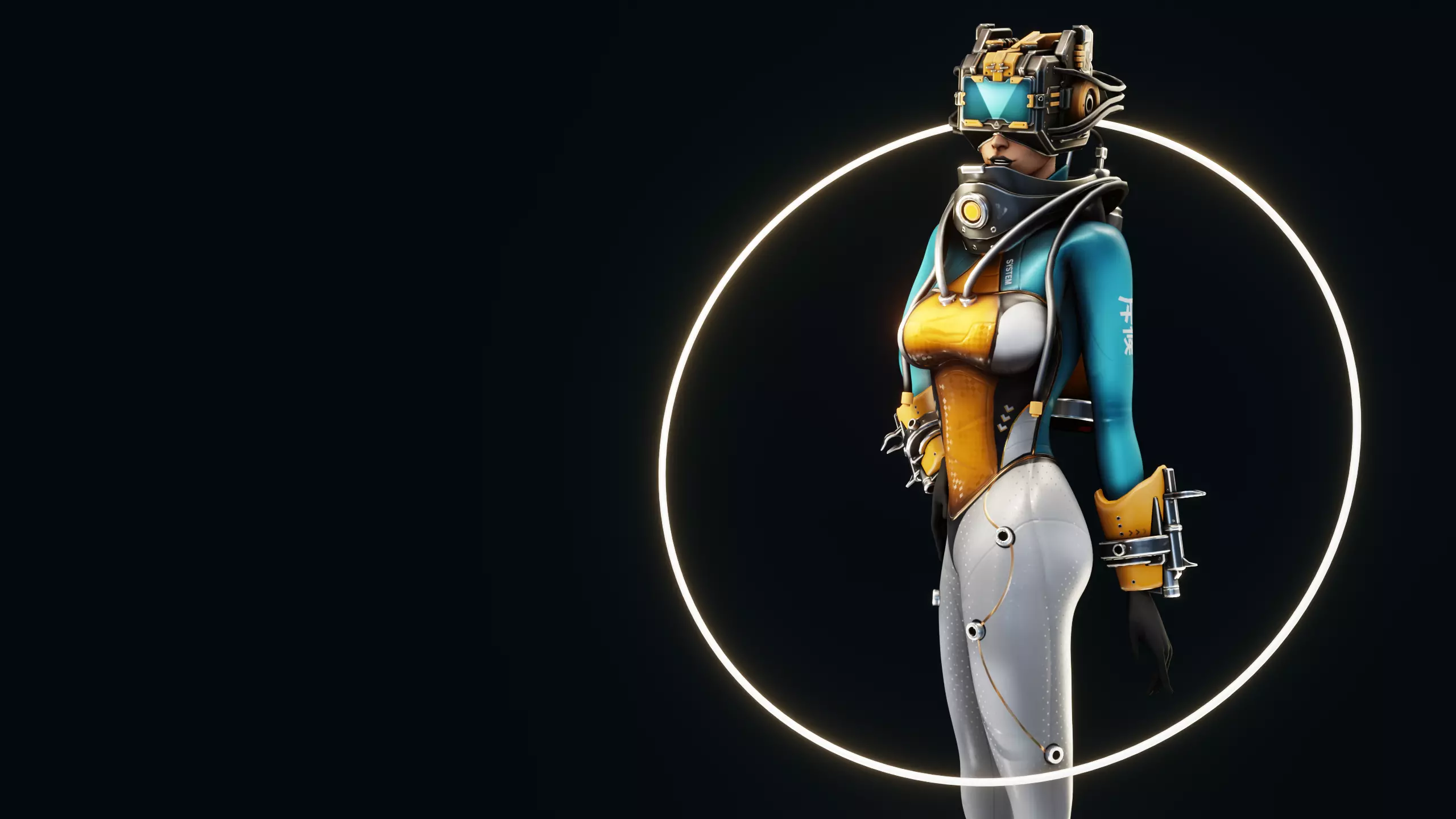 Sci-Fi Scout Girl Low-poly 3D model_0