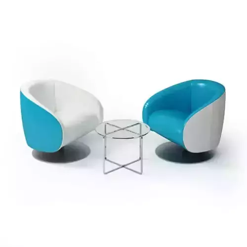 Living Room Furniture Seats Glass Table