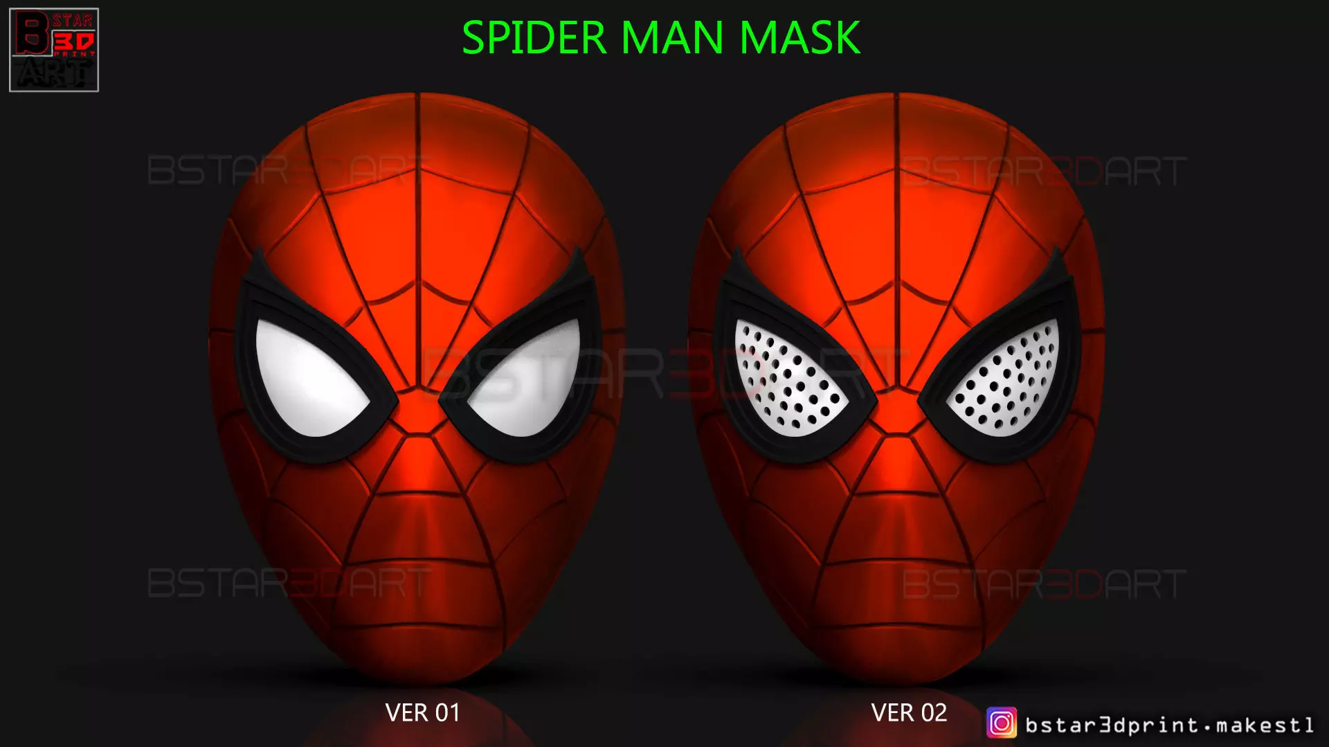 Spider Man mask - Marvel comics Cosplay 3D print model_0