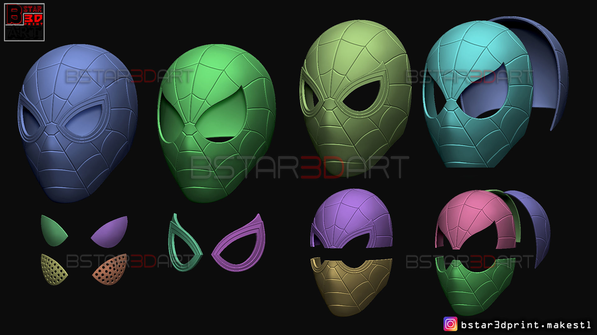 Spider Man mask - Marvel comics Cosplay 3D print model_25