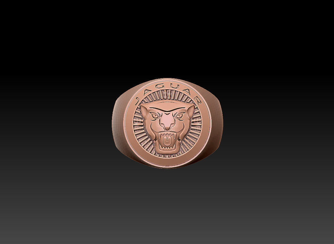 jaguar panther ring 3D print model_1