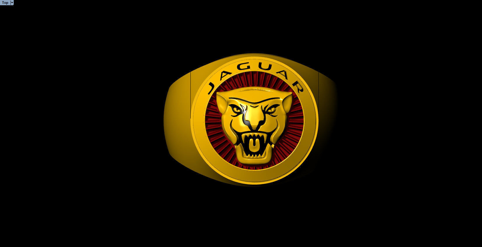 jaguar panther ring 3D print model_13