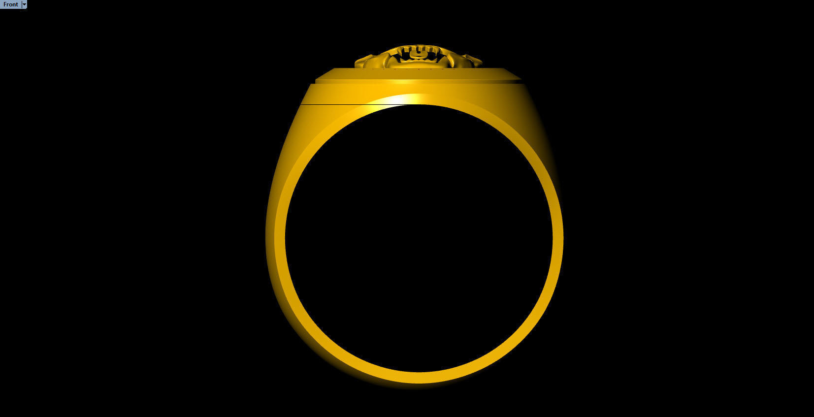 jaguar panther ring 3D print model_11