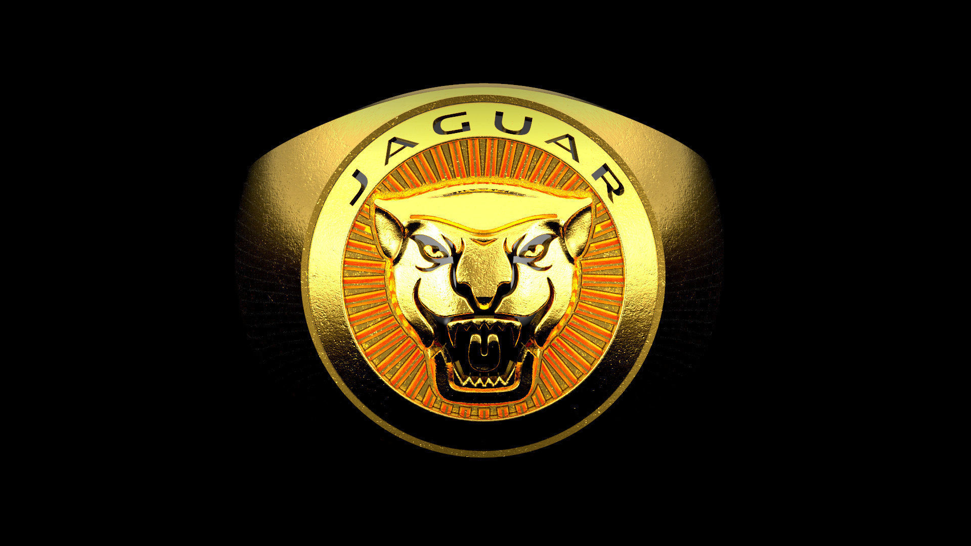 jaguar panther ring 3D print model_6