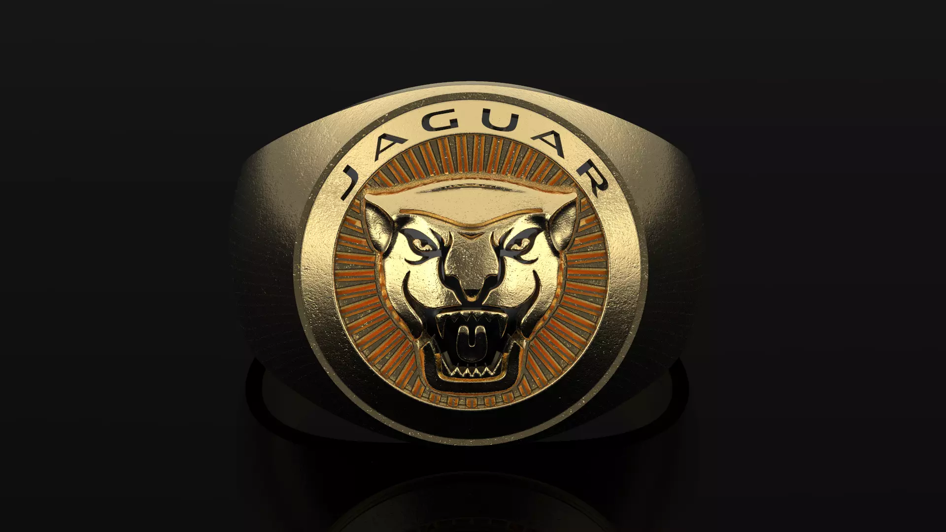 jaguar panther ring 3D print model_0