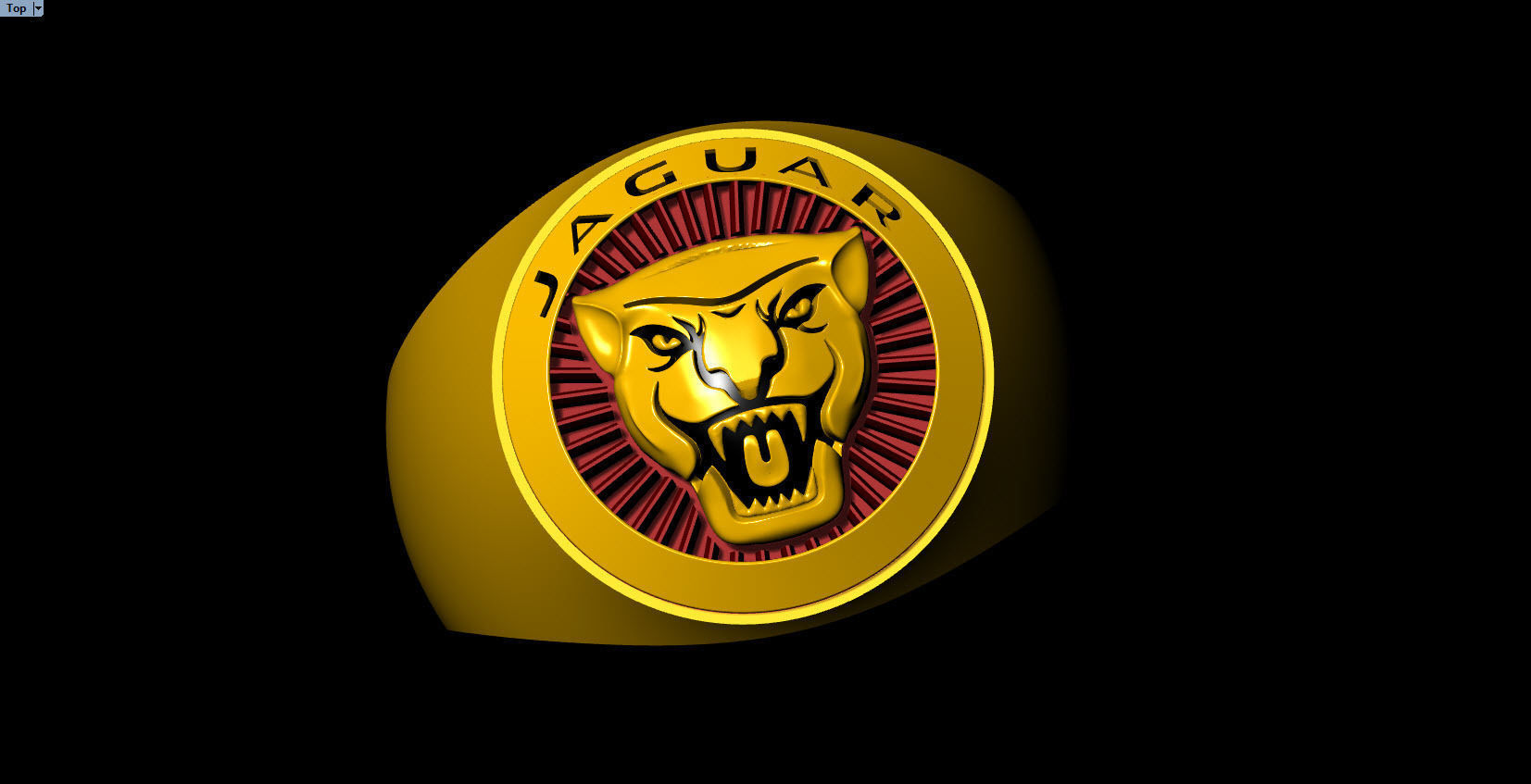 jaguar panther ring 3D print model_14