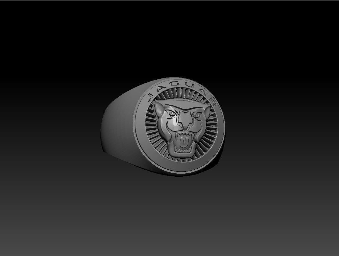 jaguar panther ring 3D print model_5